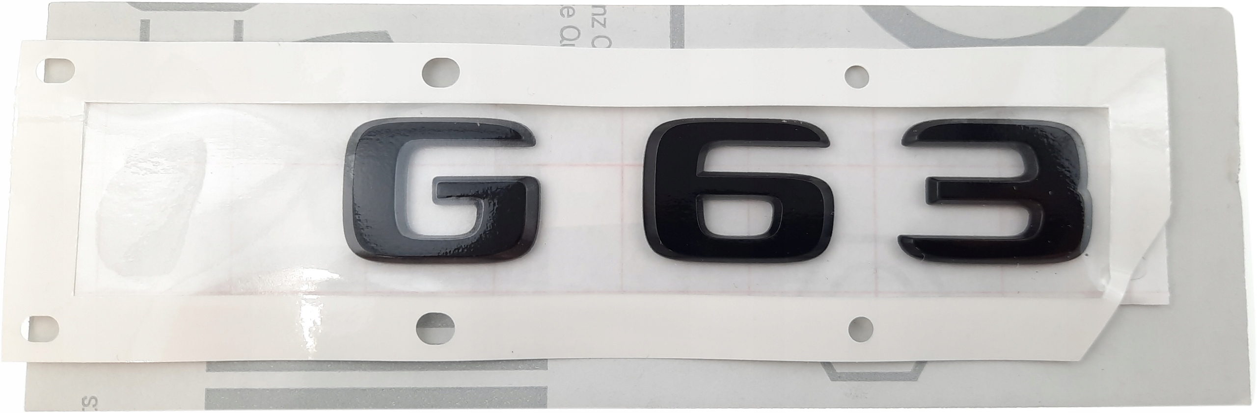Emblém Nápis Mercedes "g 63" Černý Oe