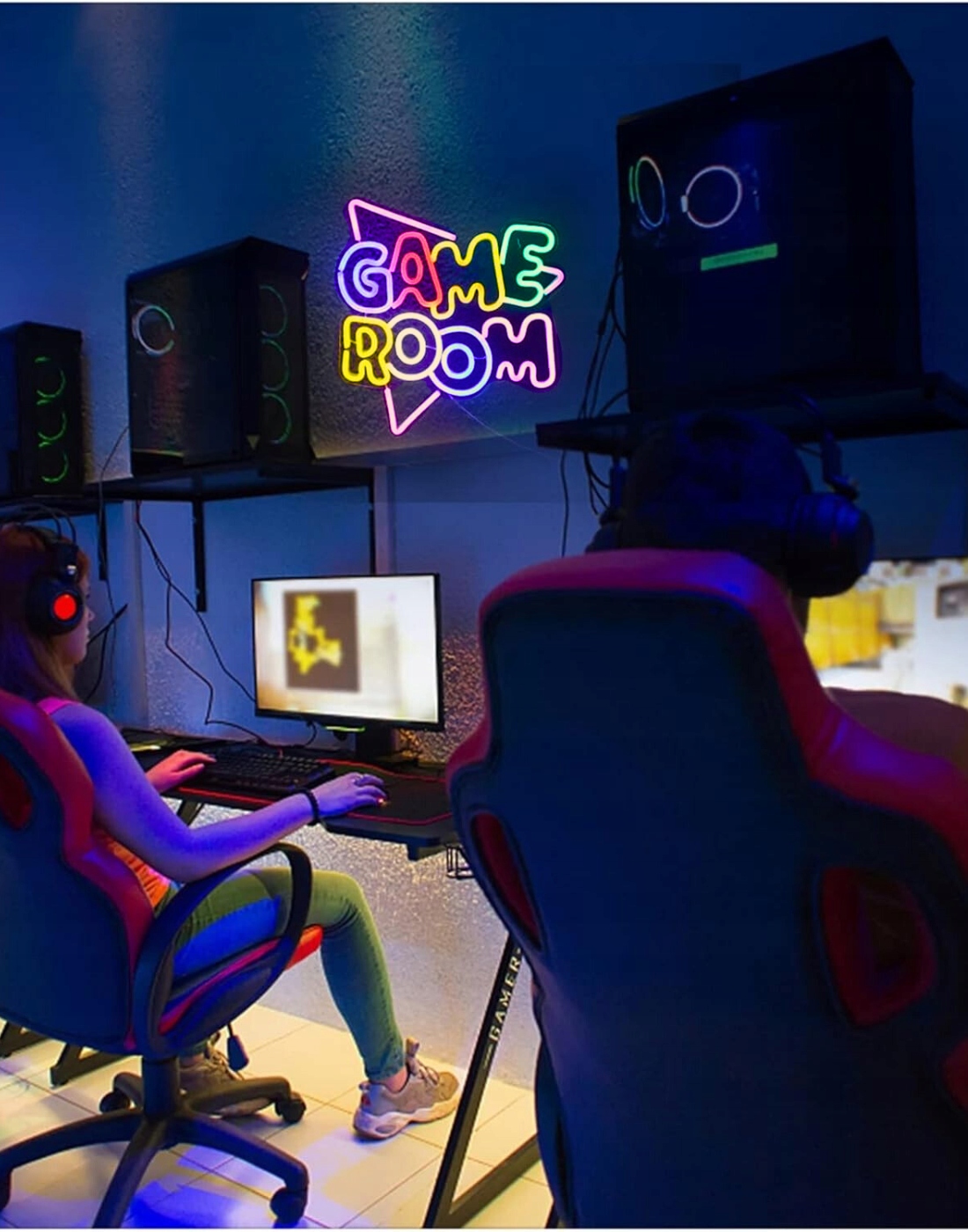Lampka neonowa LED Game Room USB z pilotem RegMag