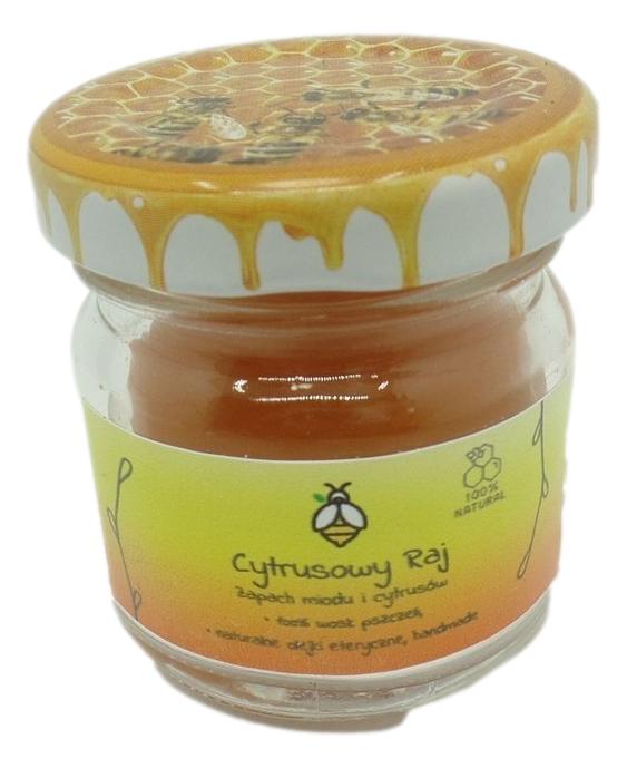 

Świeca z wosku pszczelego cytrusowy raj 40 ml