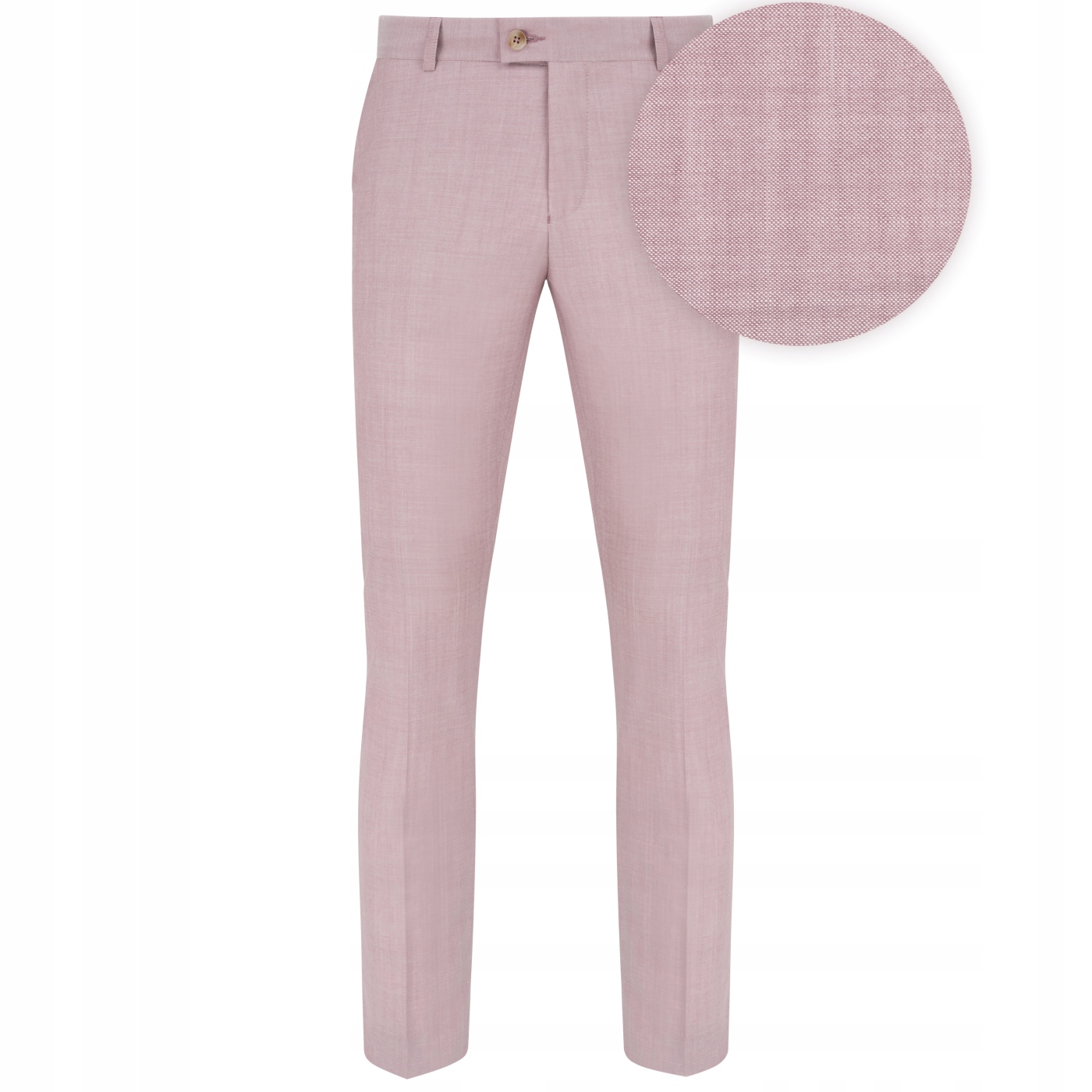 Růžové kostýmkové kalhoty ze 100% vlny Slim Pako Lorente vel 100/176