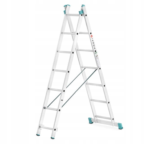 Drabina aluminiowa profesjonalna ALOSS rozsuwana 2x7 TUV 150kg — 16