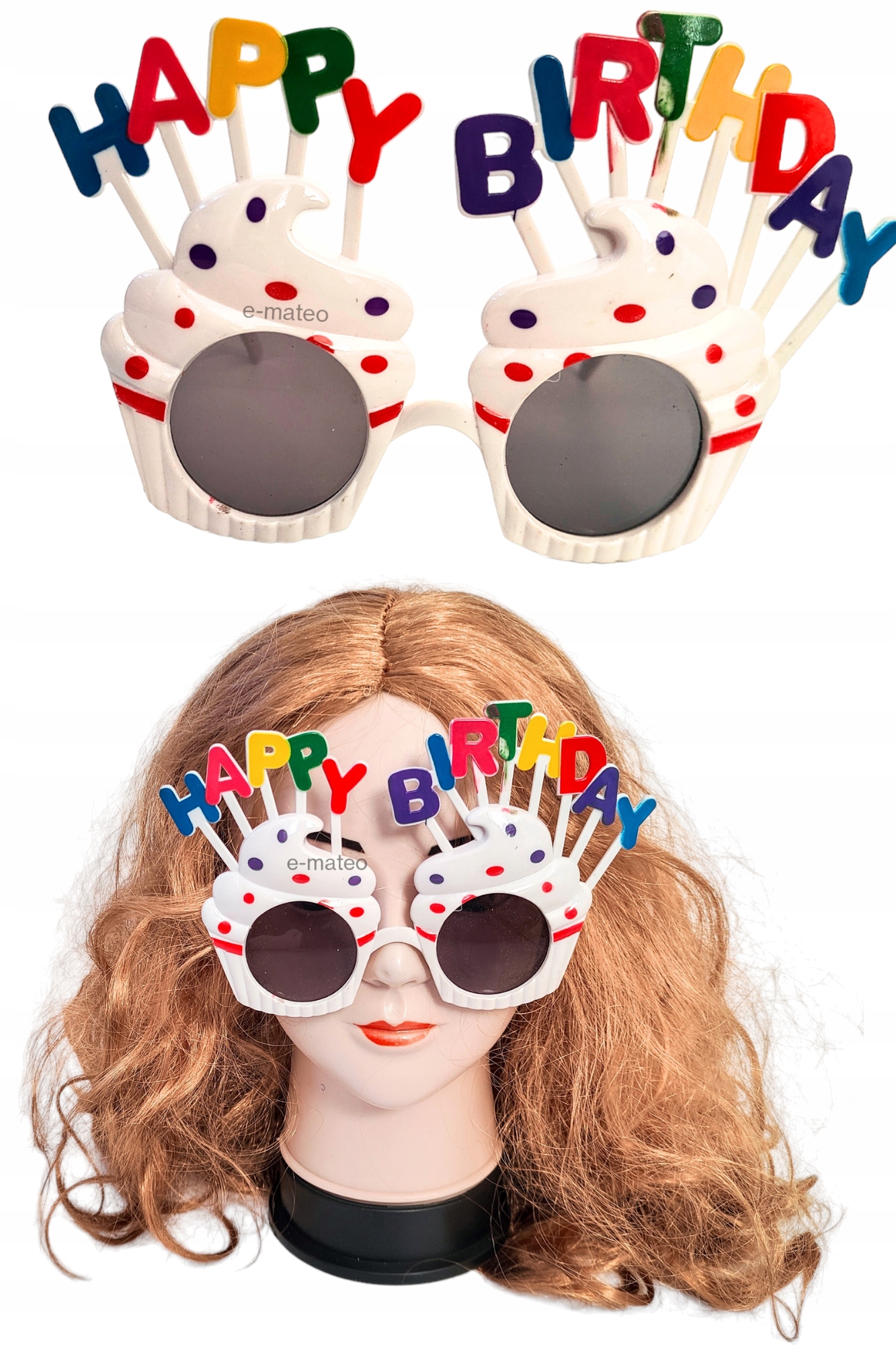 Śmieszne OKULARY NA IMPREZĘ DO Foto Budki urodziny HAPPY BIRTHDAY