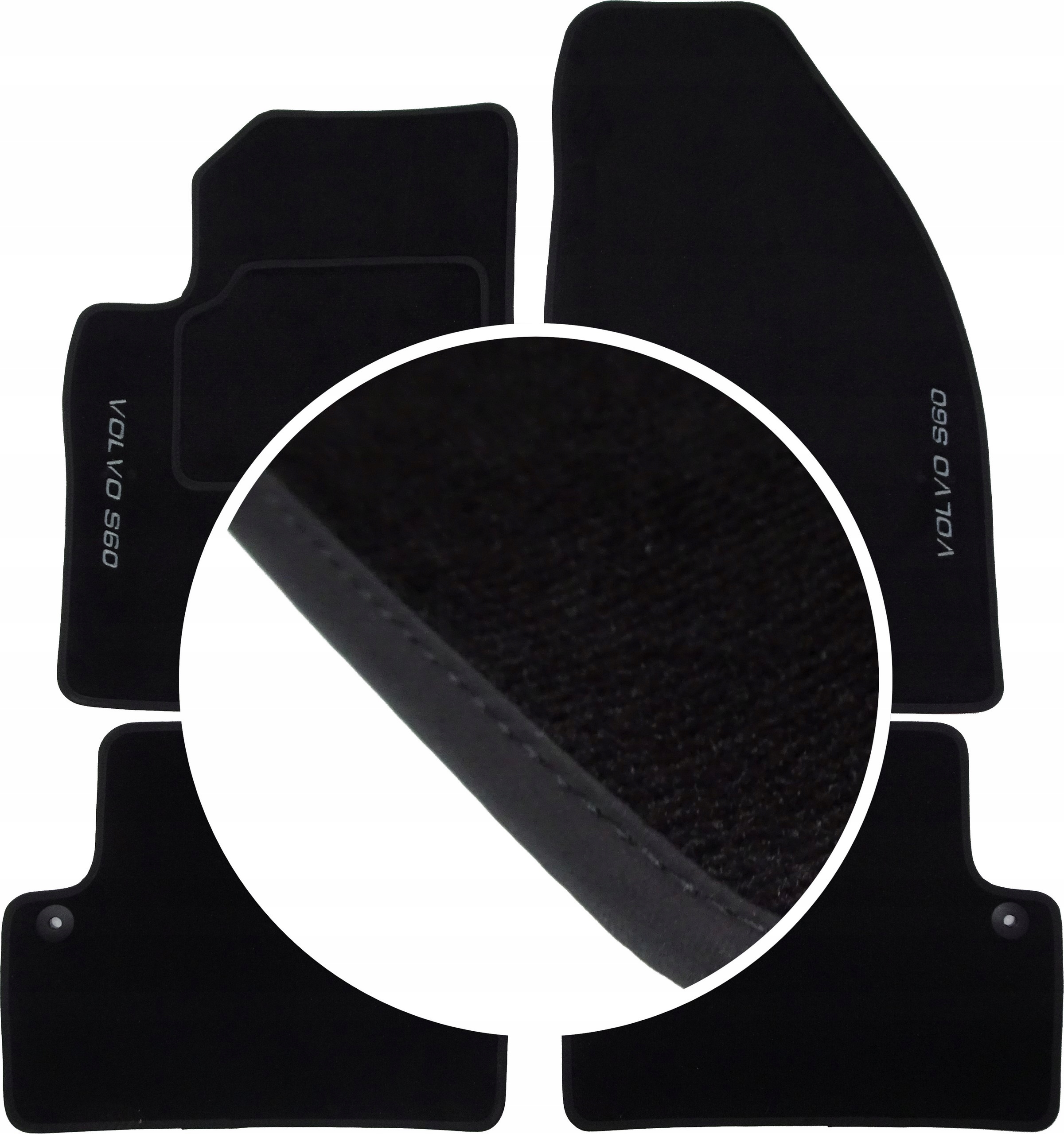 VOLVO S60 2000-2009р. килимки преміум + вишивка PH2