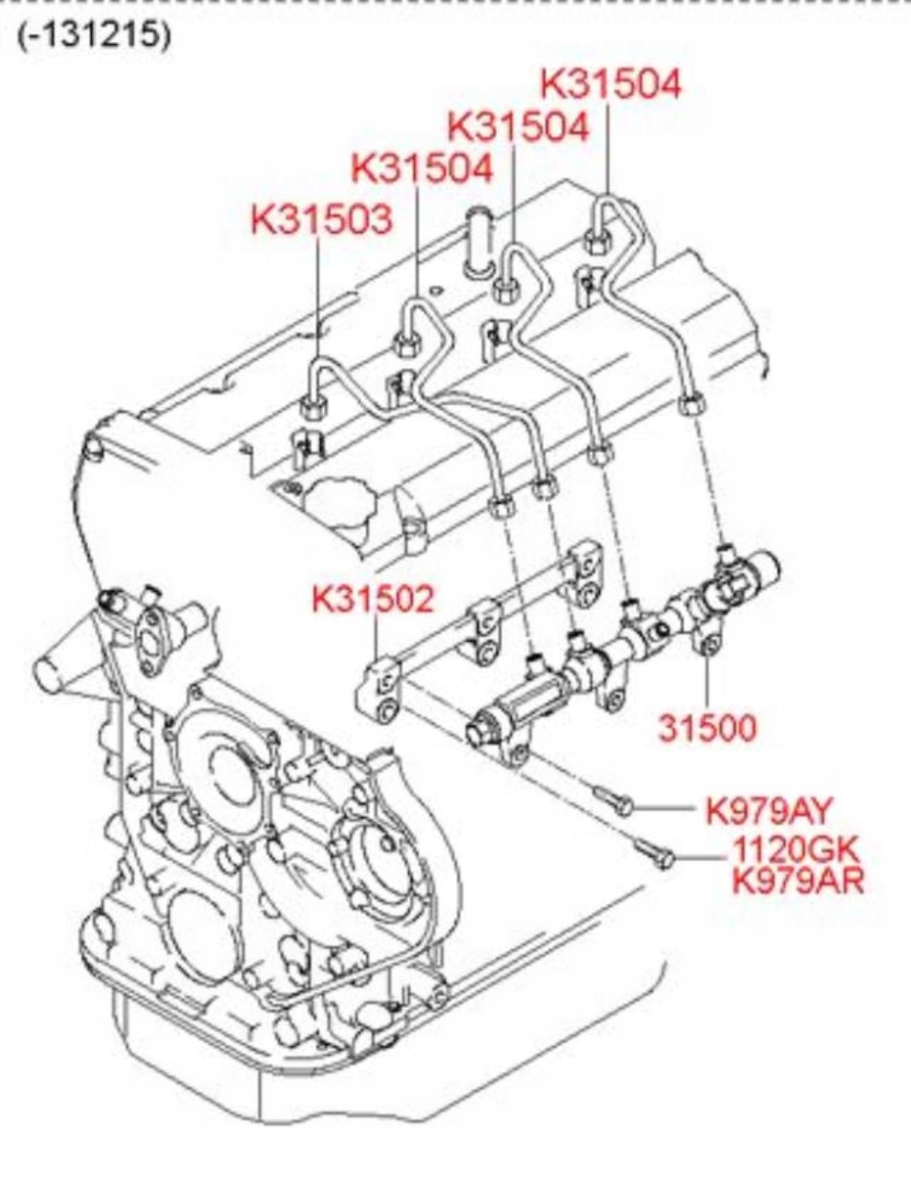 úchyt držiak COMMON RAIL TERRACAN 2.9 CRDI / 315004X511