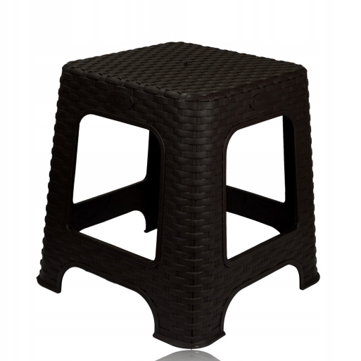 

Taboret rattan 34 cm krzesło brązowy
