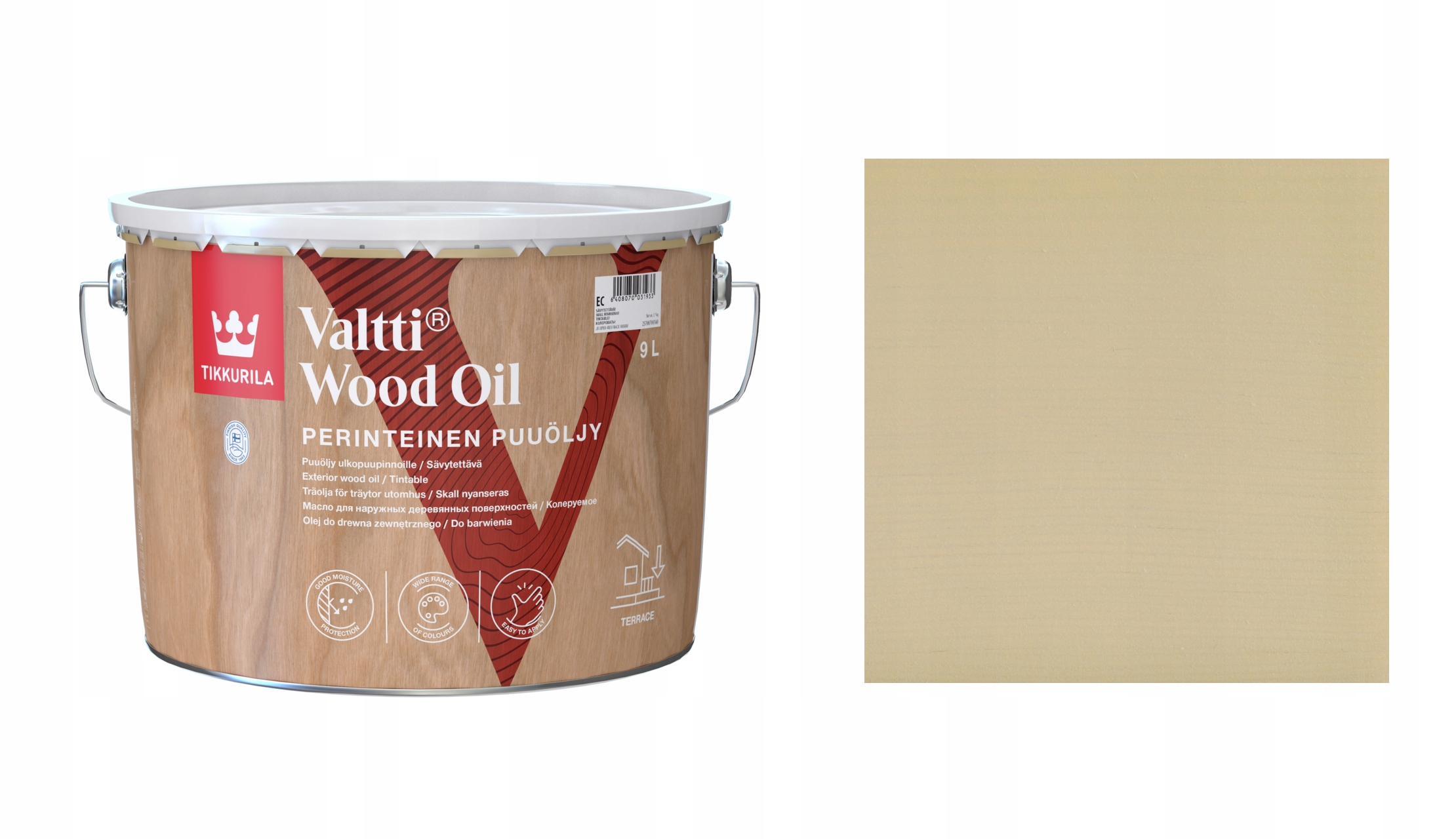 Tikkurila Valtti Wood Oil 9L 5061 Kaisla Olej Rozpuszczalnikowy Ochronny