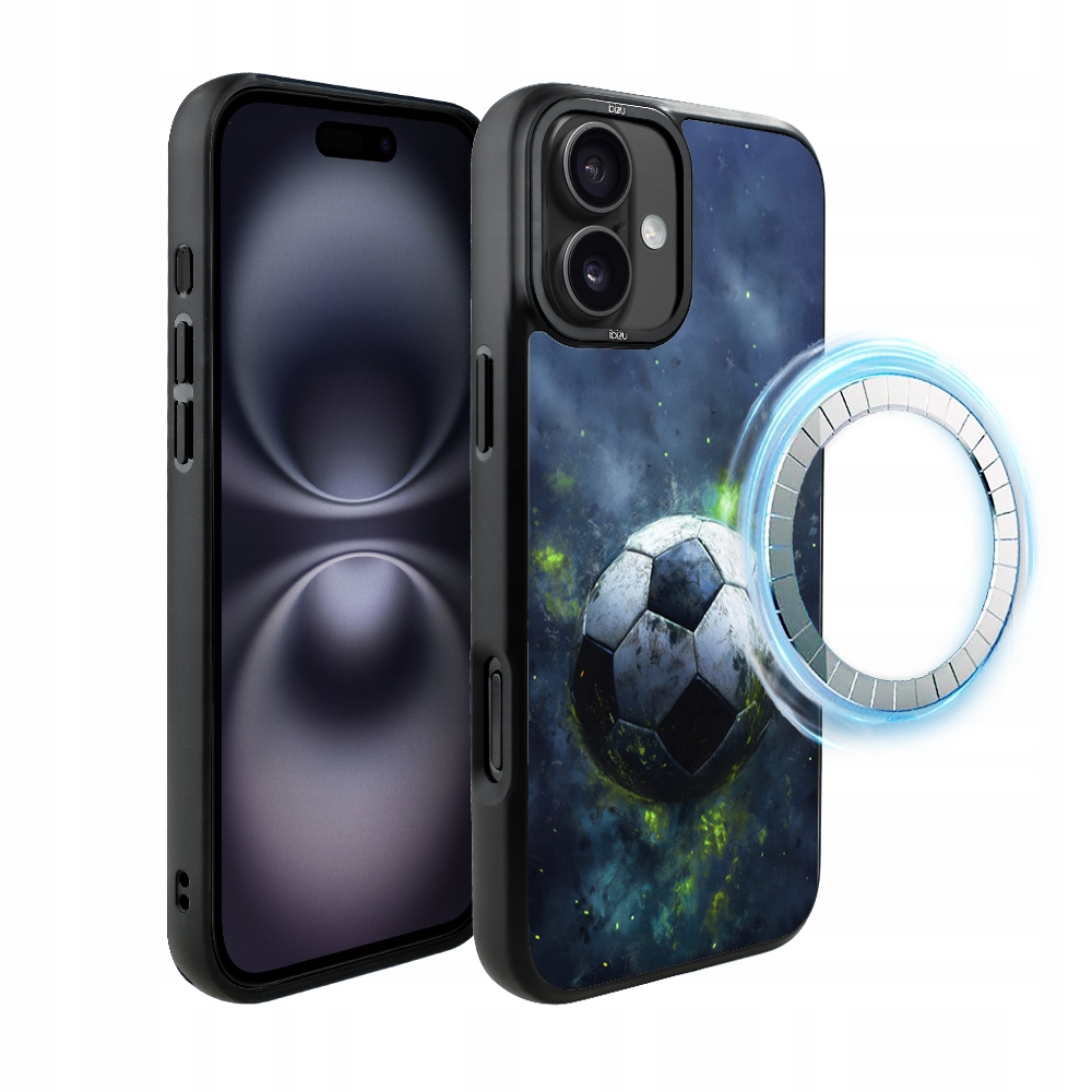 Pouzdro pro iPhone 16 Ibizu DropGuard Matt s MagSafe, Fotbal