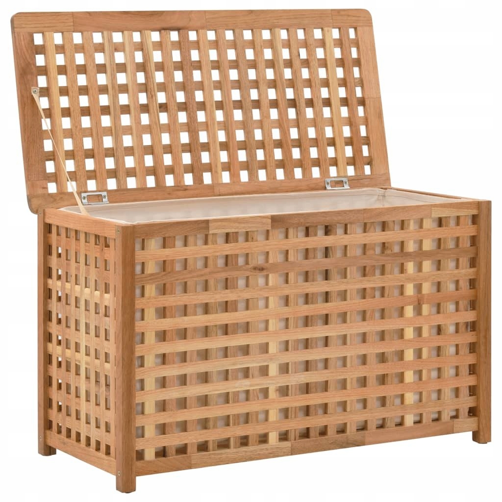 Skrzynia na pranie, 77,5x37,5x46,5 cm, lite drewno orzechowe Marka VidaXL