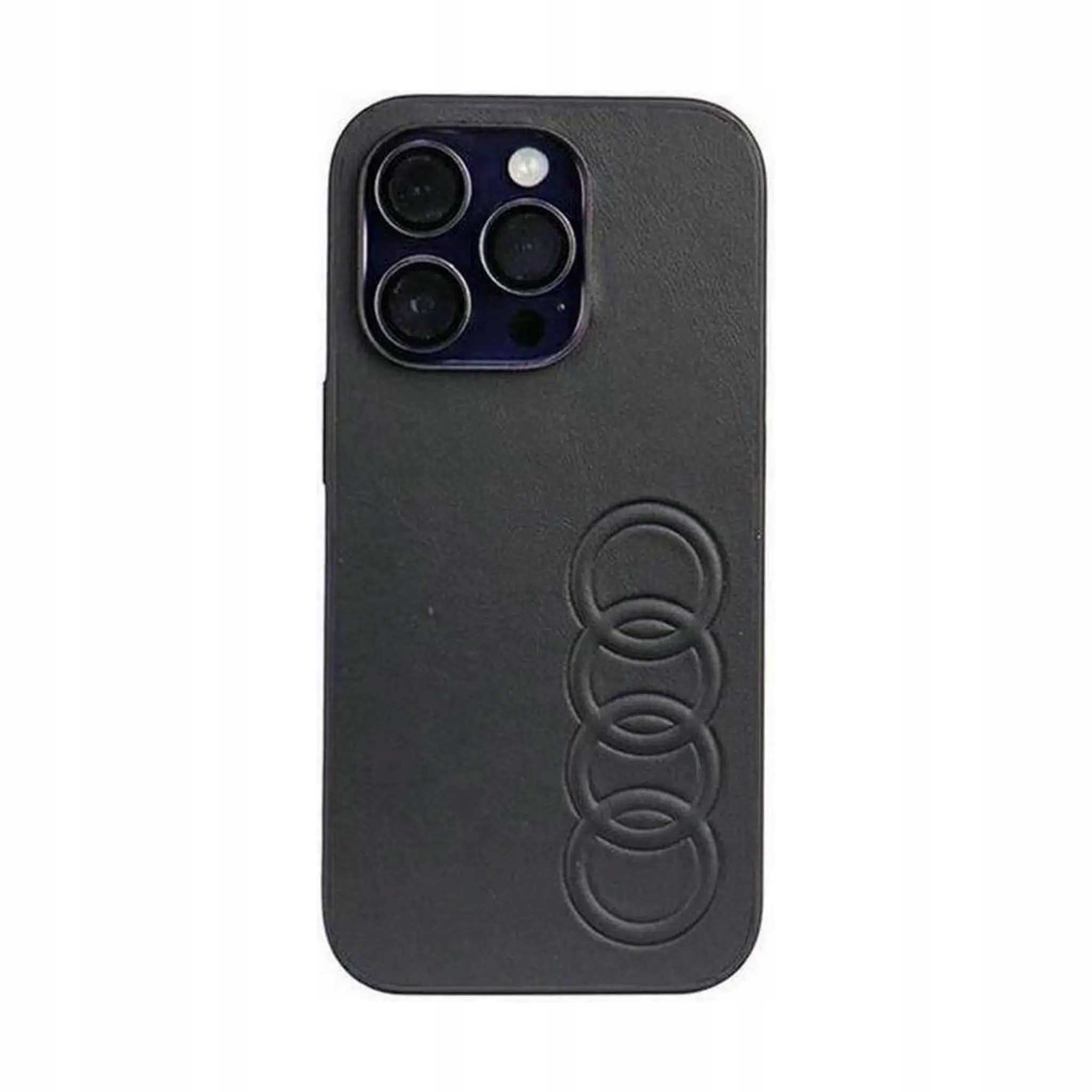 Etui Audi ze sztucznej skóry, czarne iPhone 14 Pro Max
