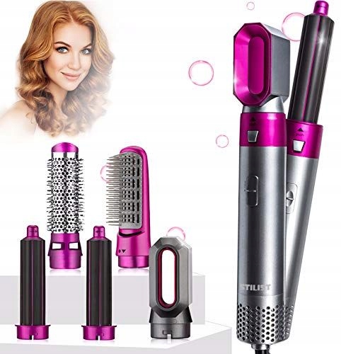 SUSZARKA PROSTOWNICA 5W1 LOKÓWKA ZESTAW DO STYLIZACJI I MODELOWANIA WŁOSÓW Kolor dominujący wielokolorowy