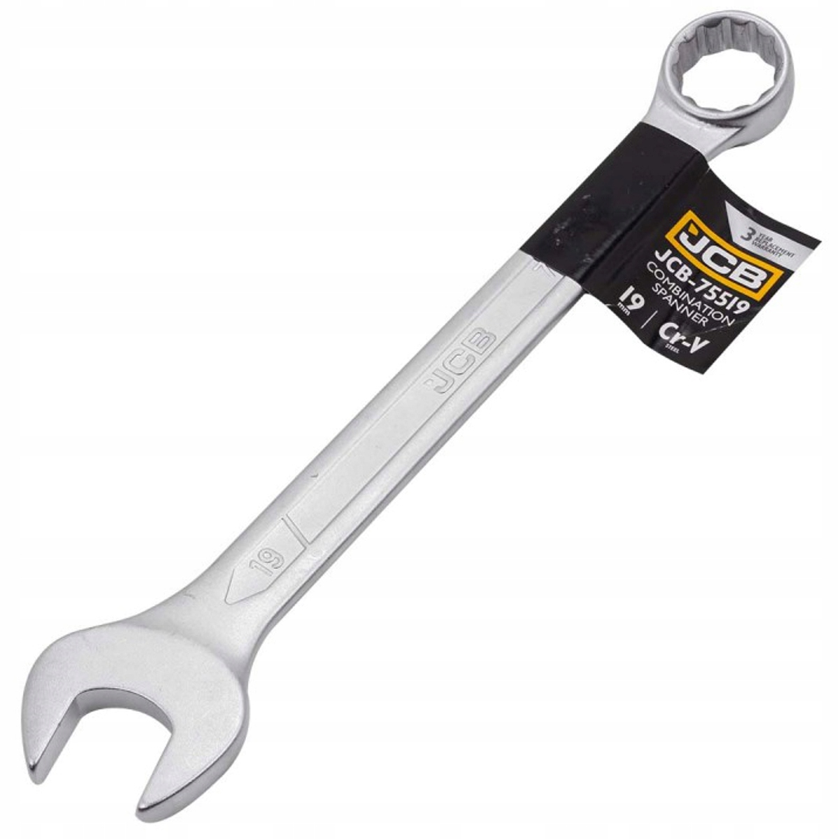 Klucz płasko-oczkowy Jcb 19 mm Cr-V satynowy JCB-75519 (57182)