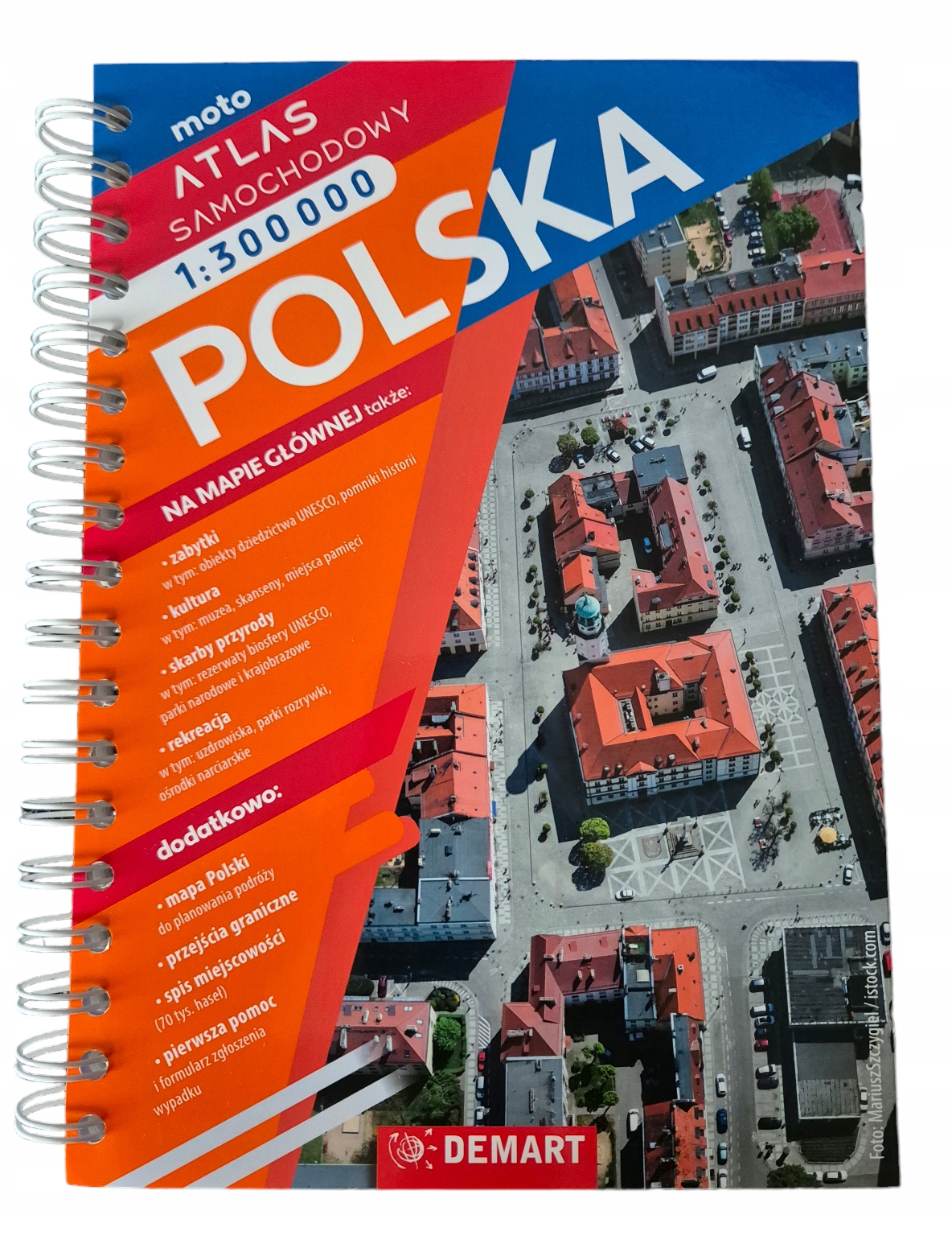 Automobilový atlas 2024/2025 Polsko 1:300 000 silniční Demart mapa 1:750 000