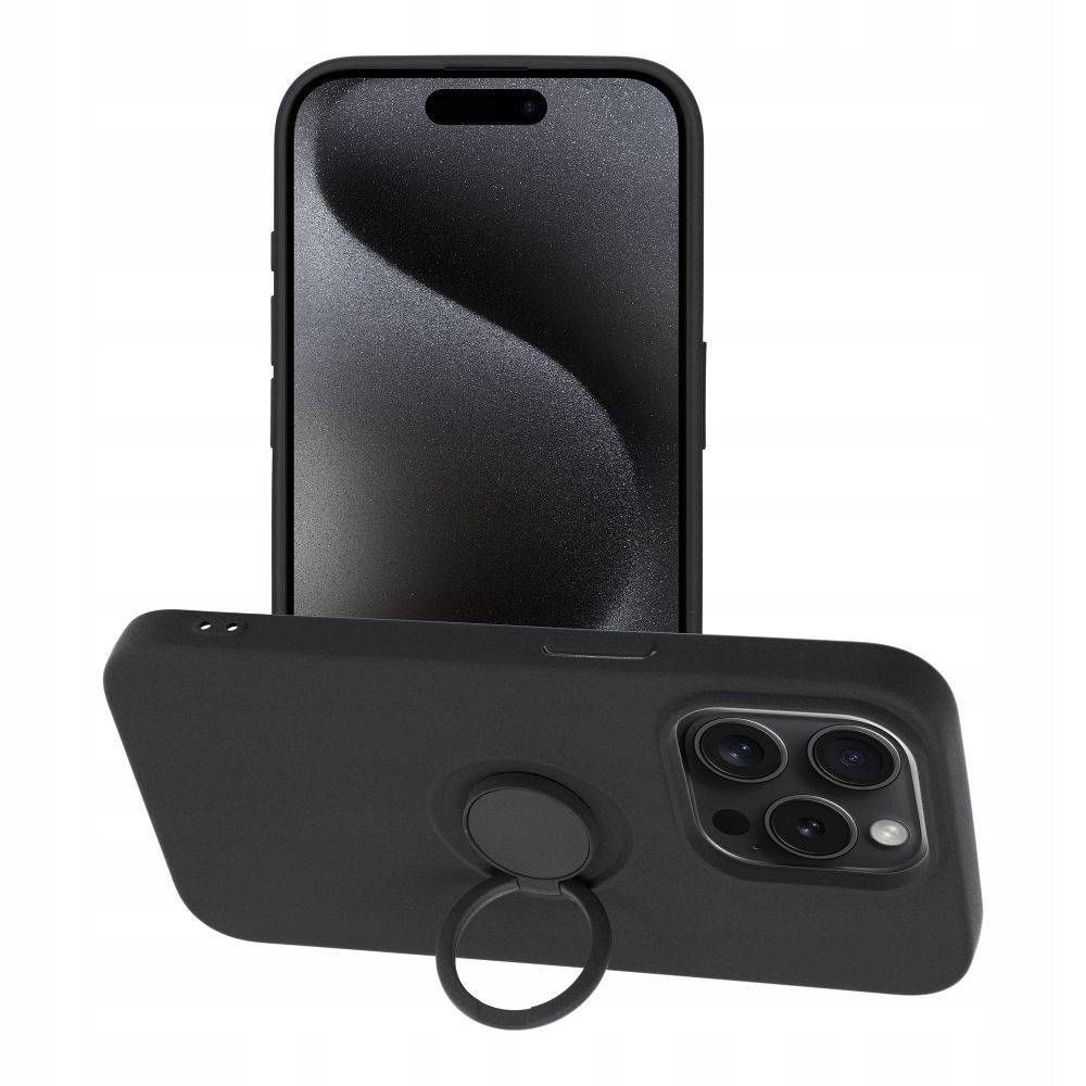 Etui Silicone Ring Do Iphone 15 Pro Czarny