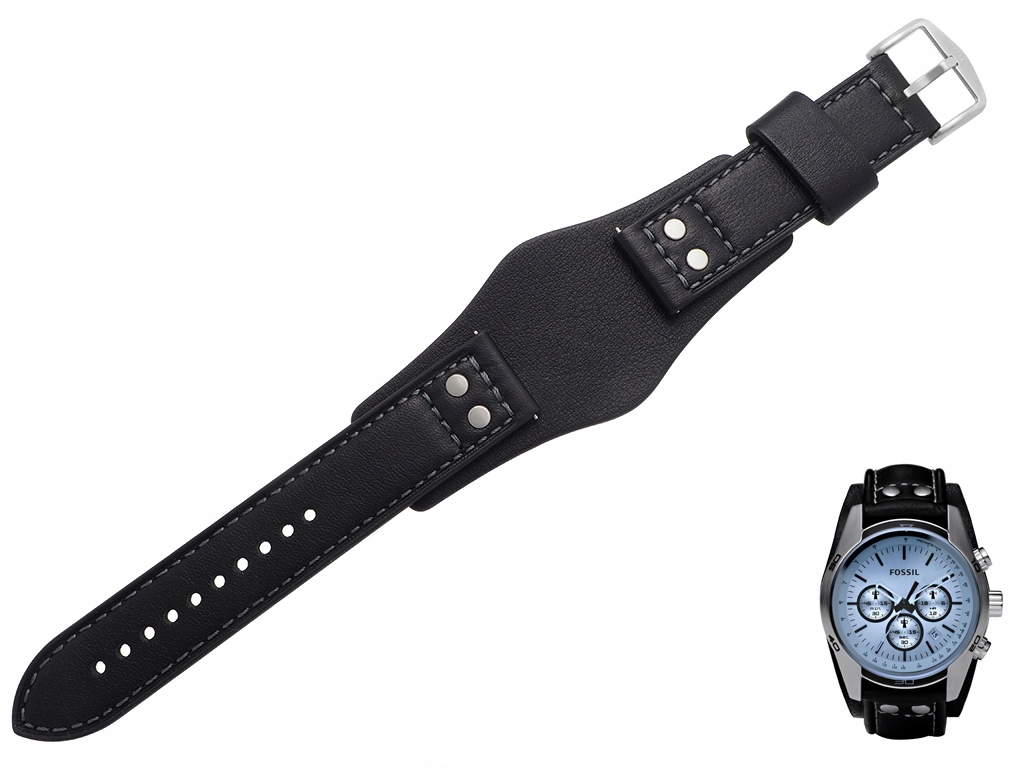 Černý řemínek Fossil Coachman CH2564 kožený, originální