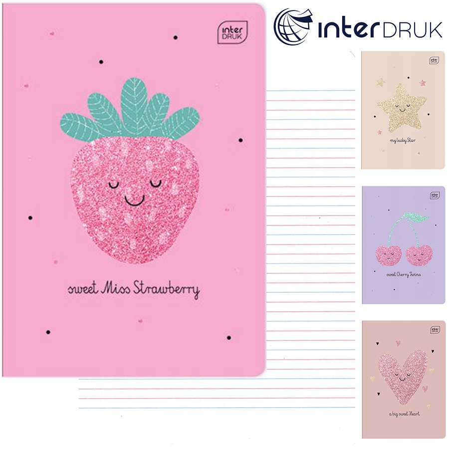 ZESZYT A 5 16 KARTEK LINIA KOLOROWA 3 TRZY LINIA Marka Interdruk