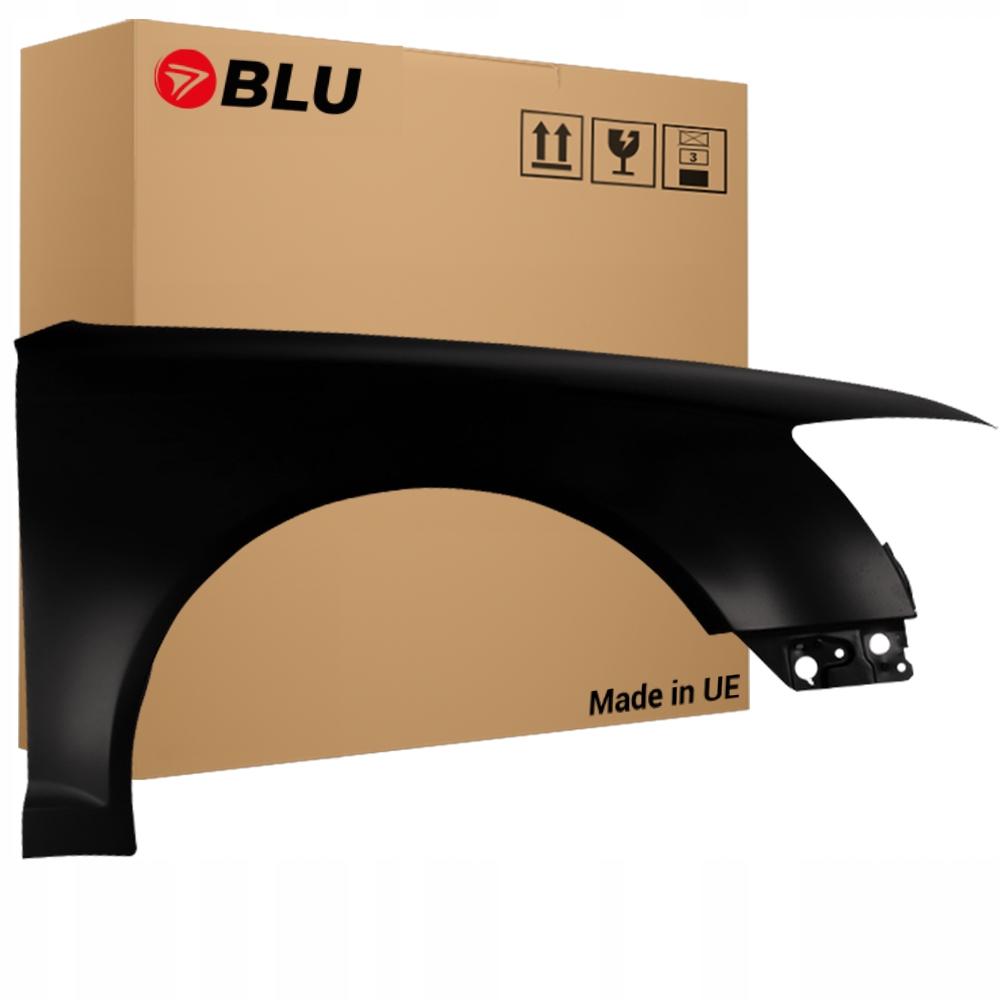 Blu Blatník Audi A6 C6 Lift LY9B pravý černý 08-11 přední BrillantSchwarz