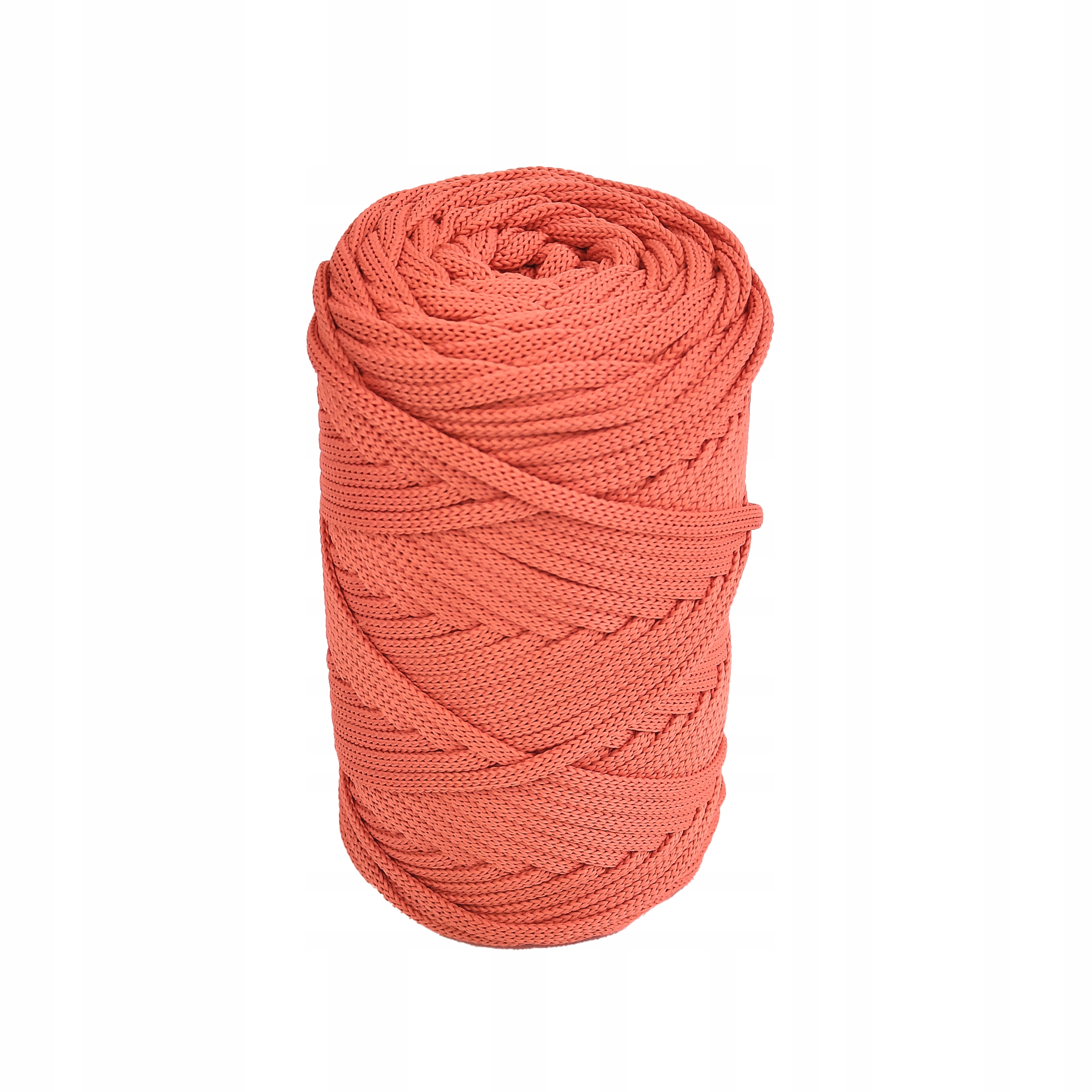 Polyesterová lososová šňůra na makramé, ruční tašky, plochá, 5 mm, 100 m