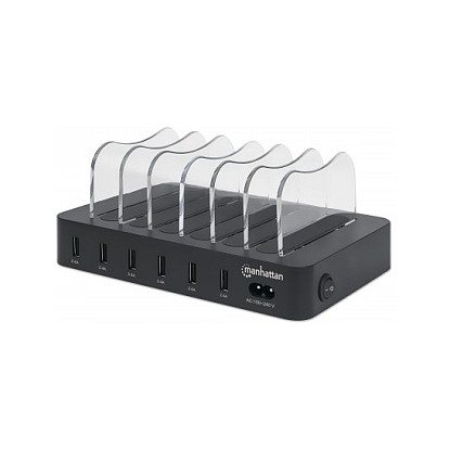 Manhattan Stacja ładująca 6-portowa Usb-a 55W