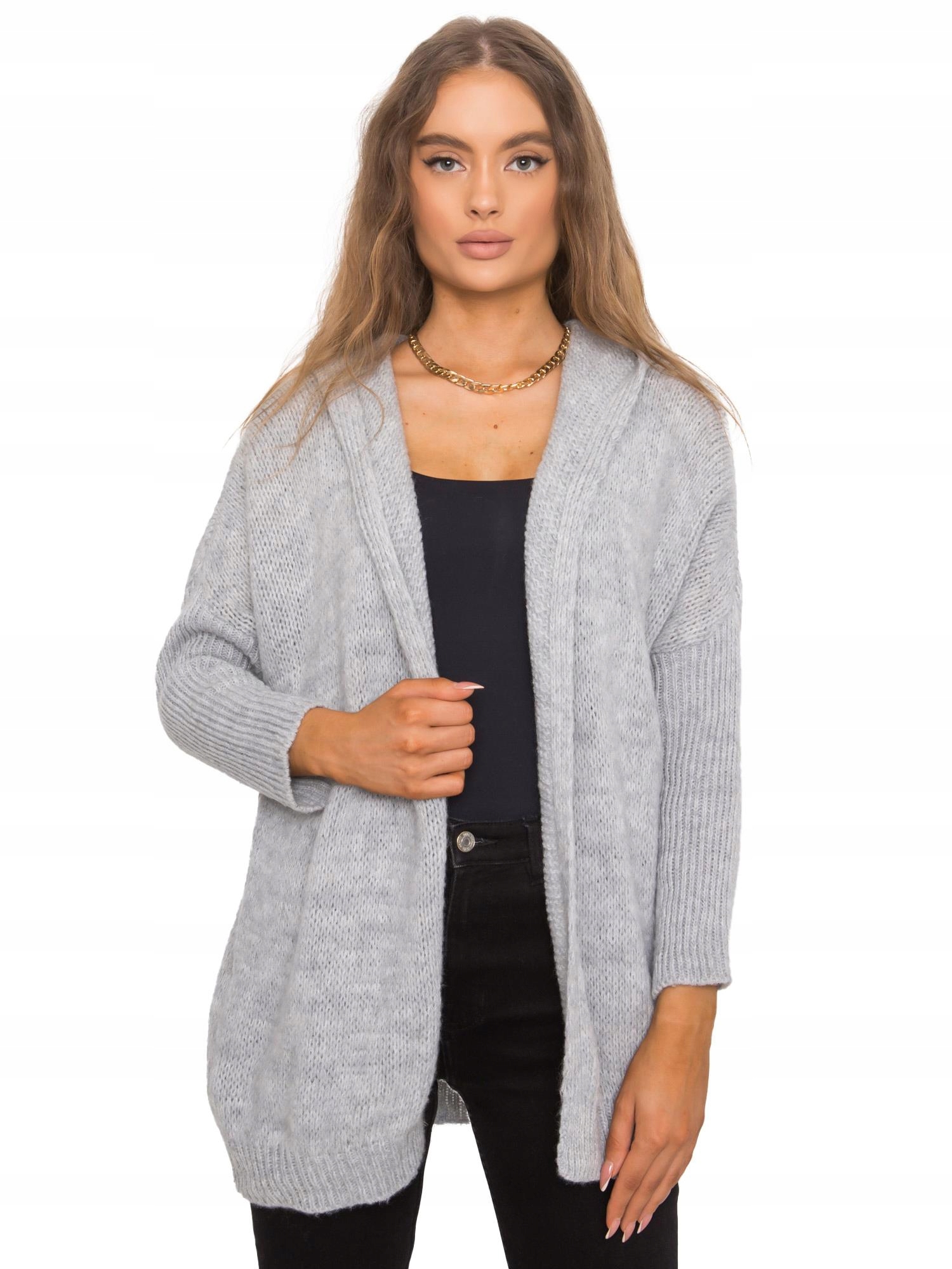 

Sweter damski Kardigan narzutka oversize