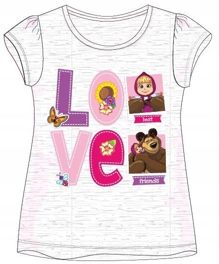

koszulka t-shirt bluzka Masza I Niedźwiedź 110