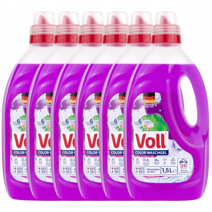 

Żel Prania Voll Color kolor 20 Prań 6x 1,5l De
