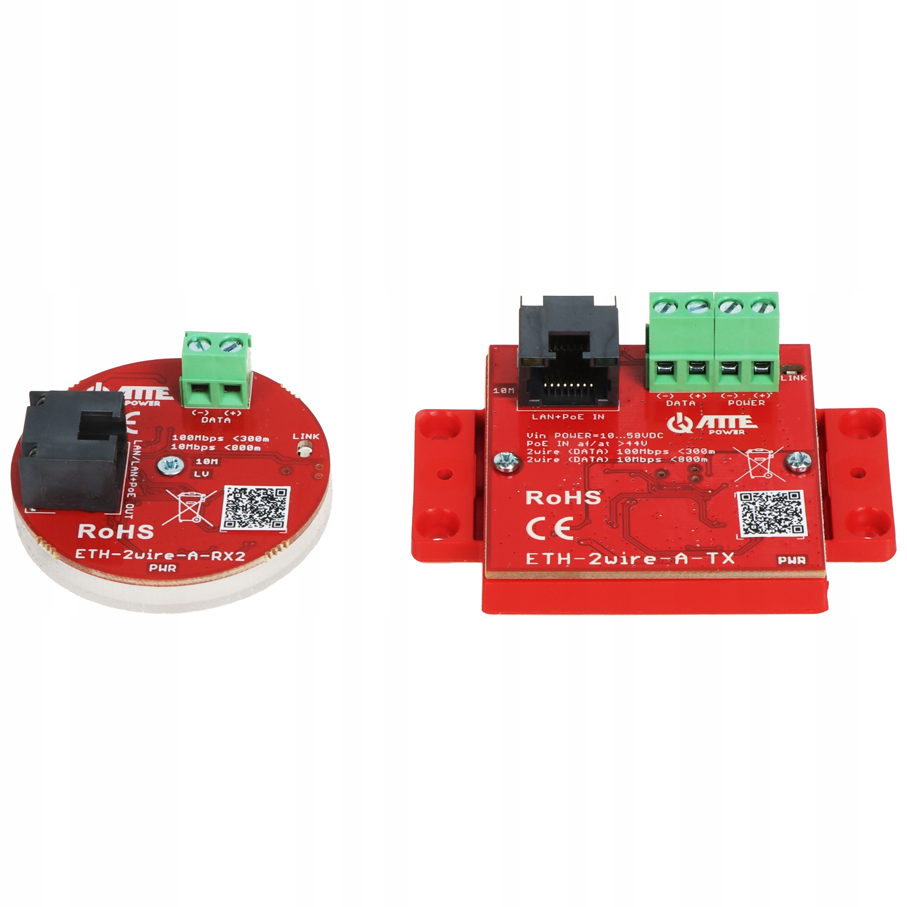Atte ETH-2WIRE-A-SET2 Zestaw LAN+PoE 2 wire
