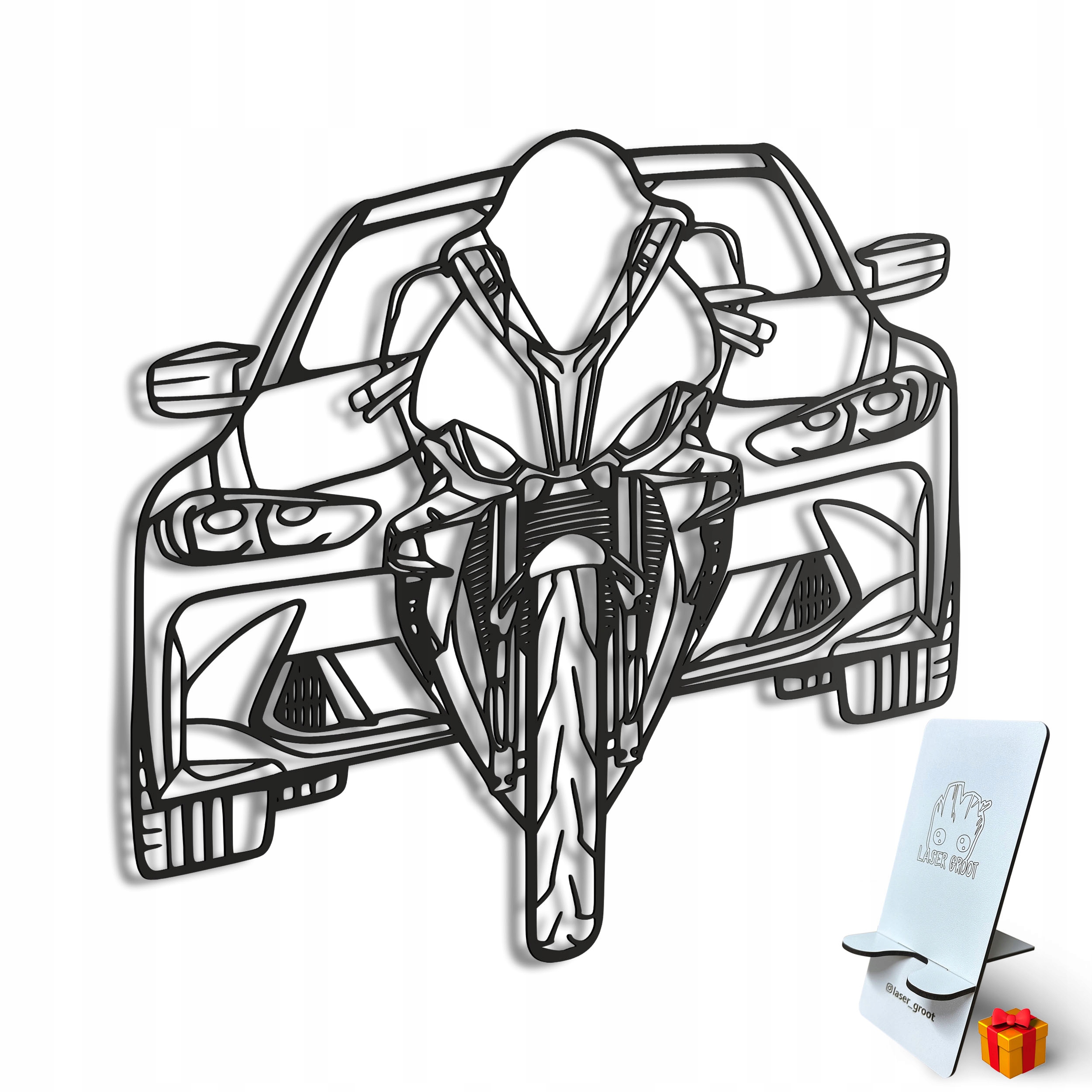 Dřevěný 3D obraz Bmw & Мото ve stylu loftu Nástěnná Dekorace Dárek XL