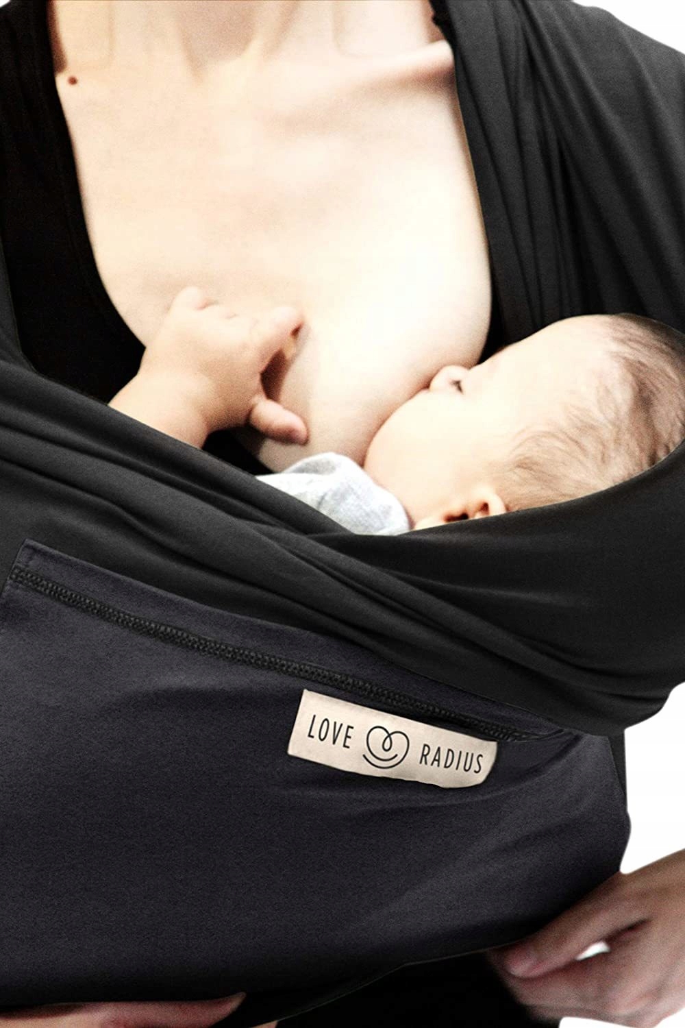 Chusta nosidło do noszenia Love Radius Rozmiar uniwersalny czarny 3,5-14 kg