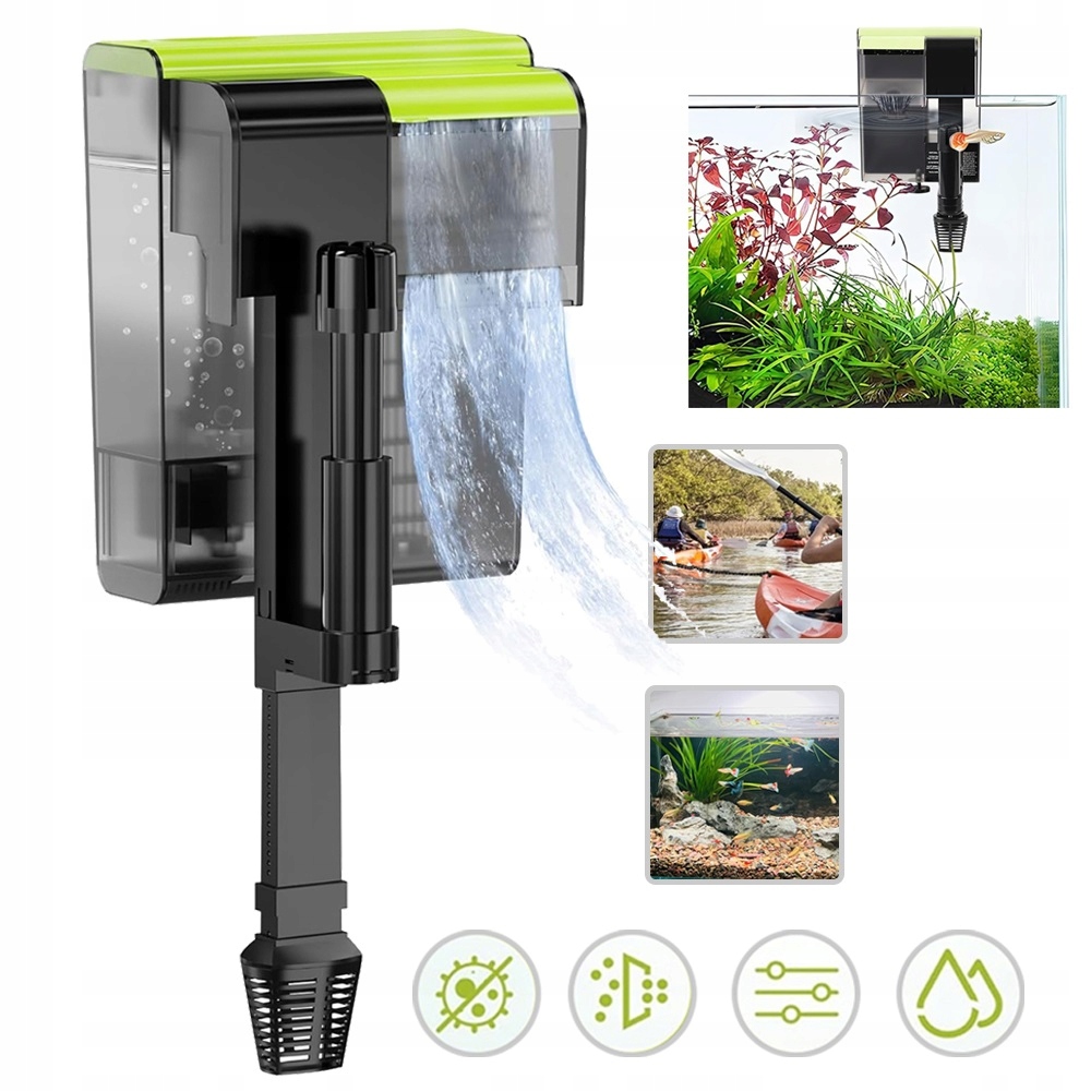 Filtr Zewnętrzny 450L/H, Filtr Akwariowy Z Uv, Filtr Wiszący Do Akwarium