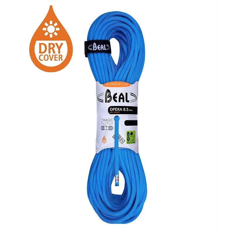 Horolezecké lano Beal Opera 8,5mm Unicore Dry Cover modrá|50m