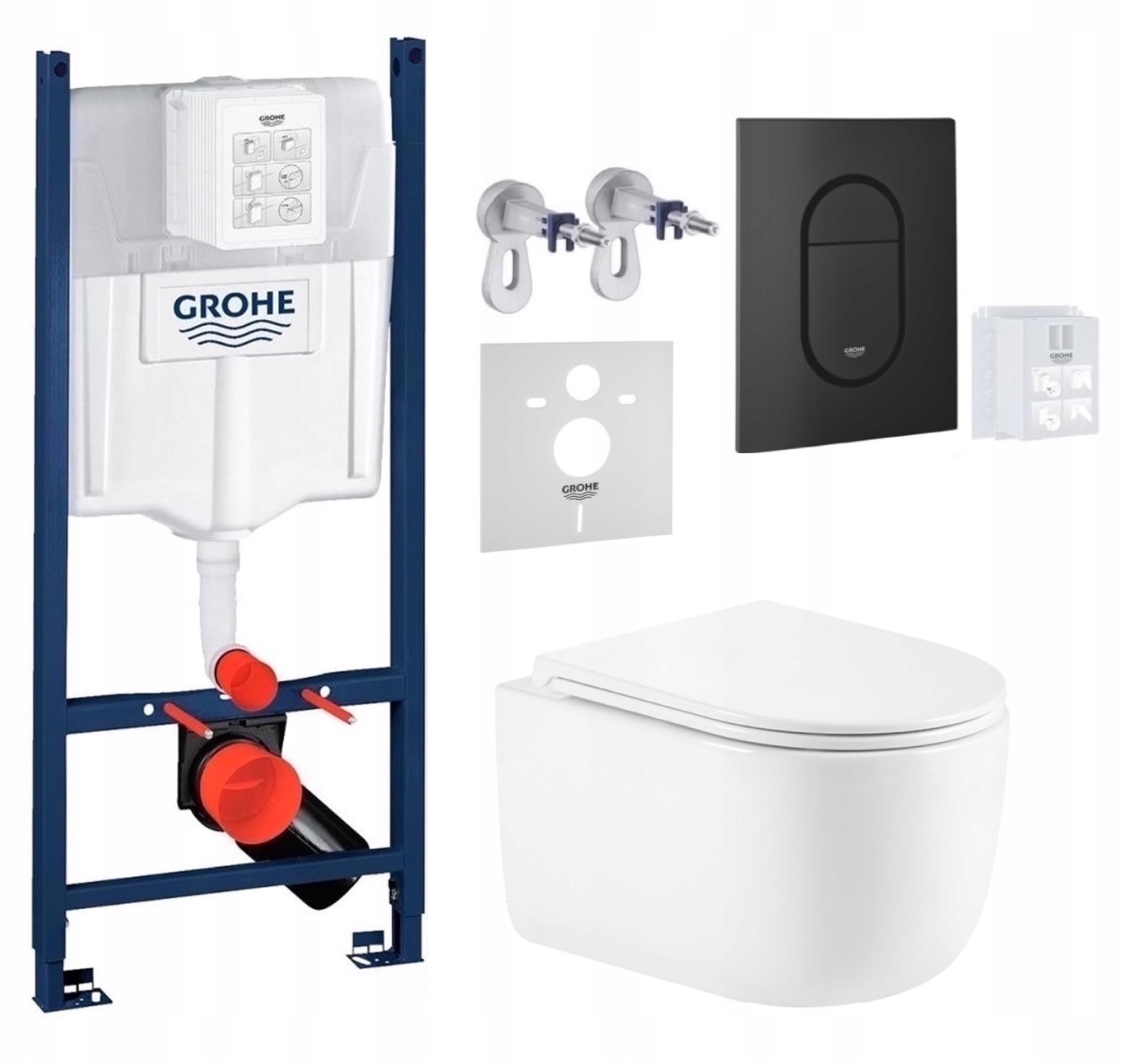 Grohe Rapid Sl s Wc misou Imprese Lesna a tlačidlom čierny mat