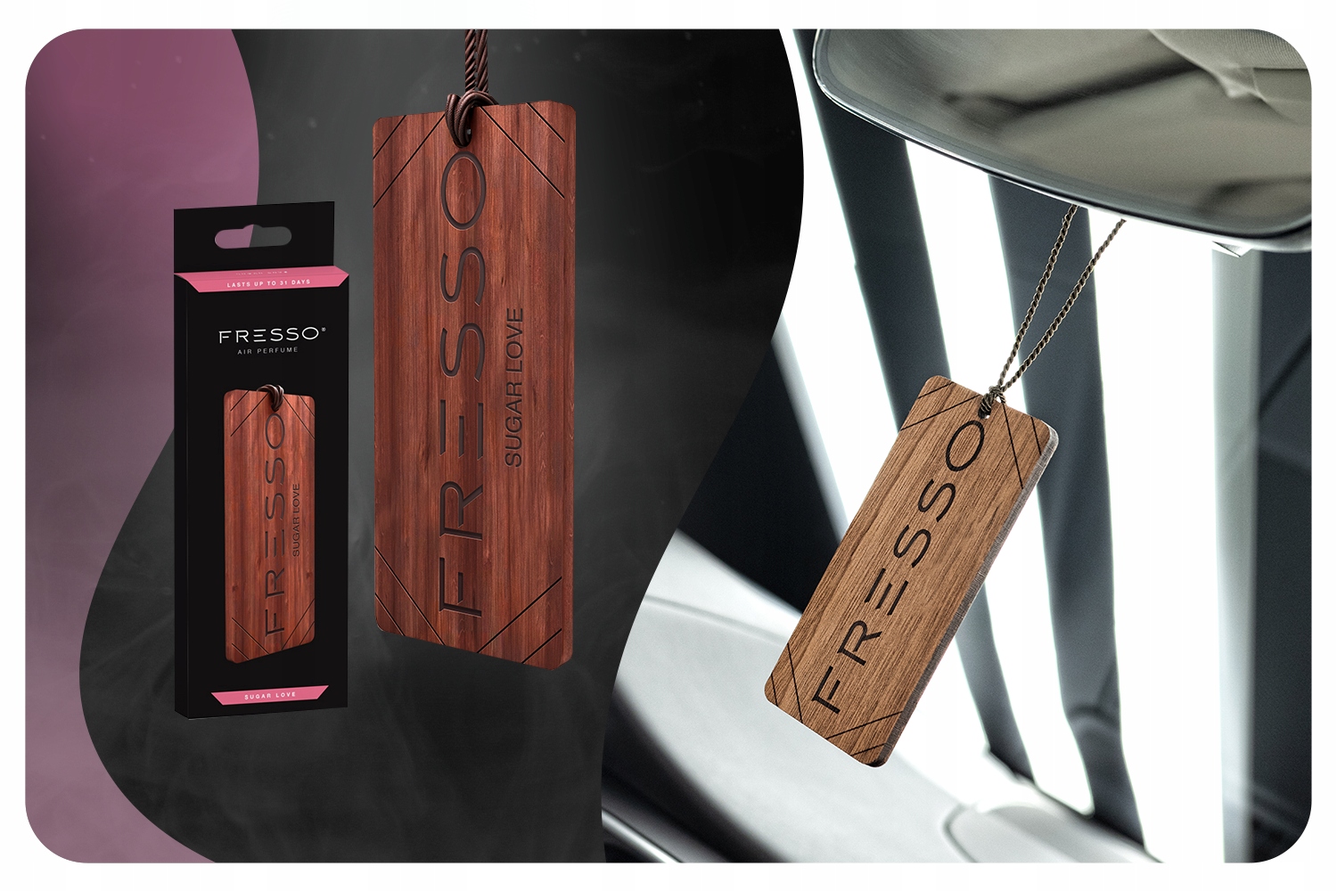 FRESSO Sugar Love PERFUMY + ZAWIESZKA DO AUTA x2 Rodzaj atomizery