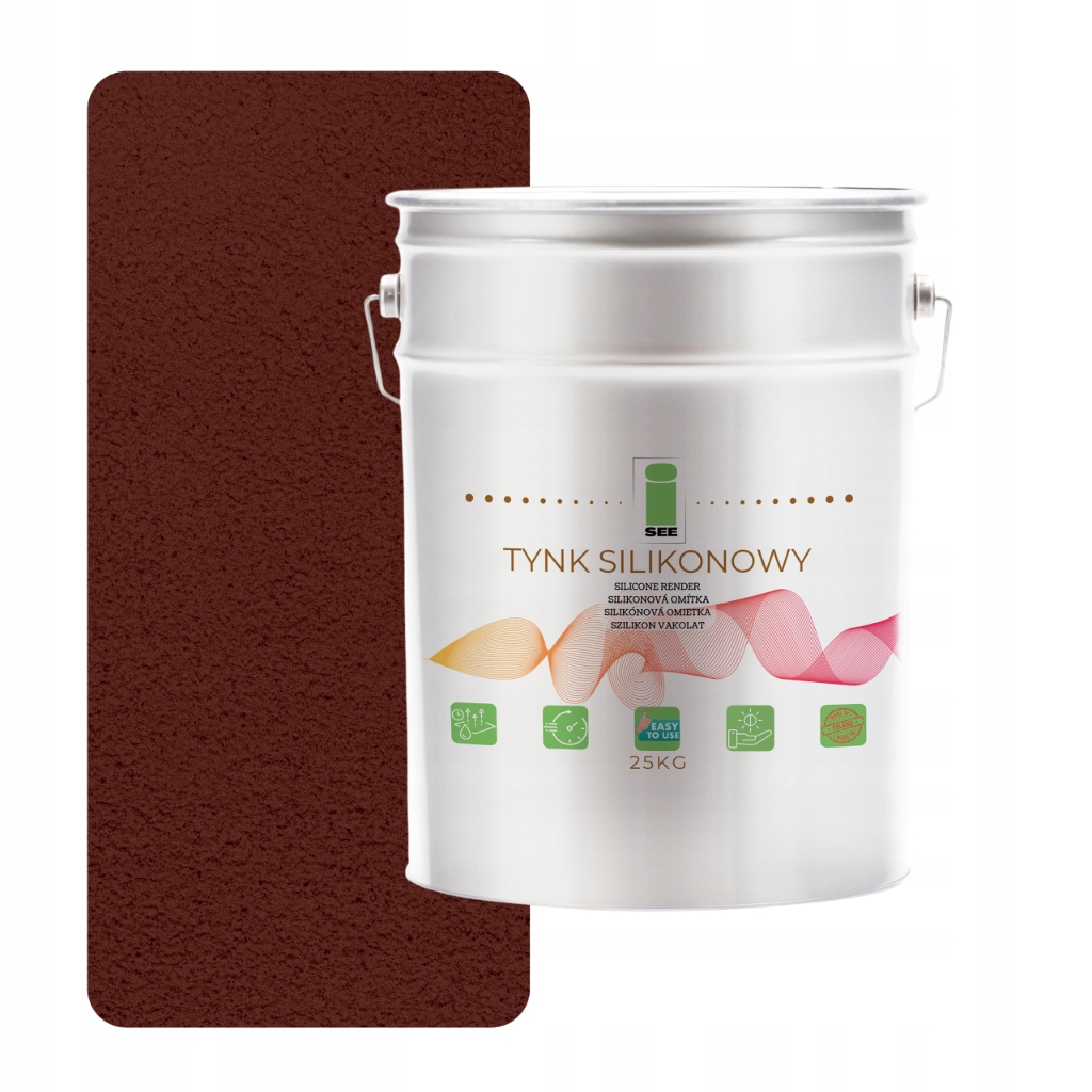 Silikónová Omietka 8012 Fasádna Vonkajšia Hnedá 1.0 MM Prémiová 25 Kg
