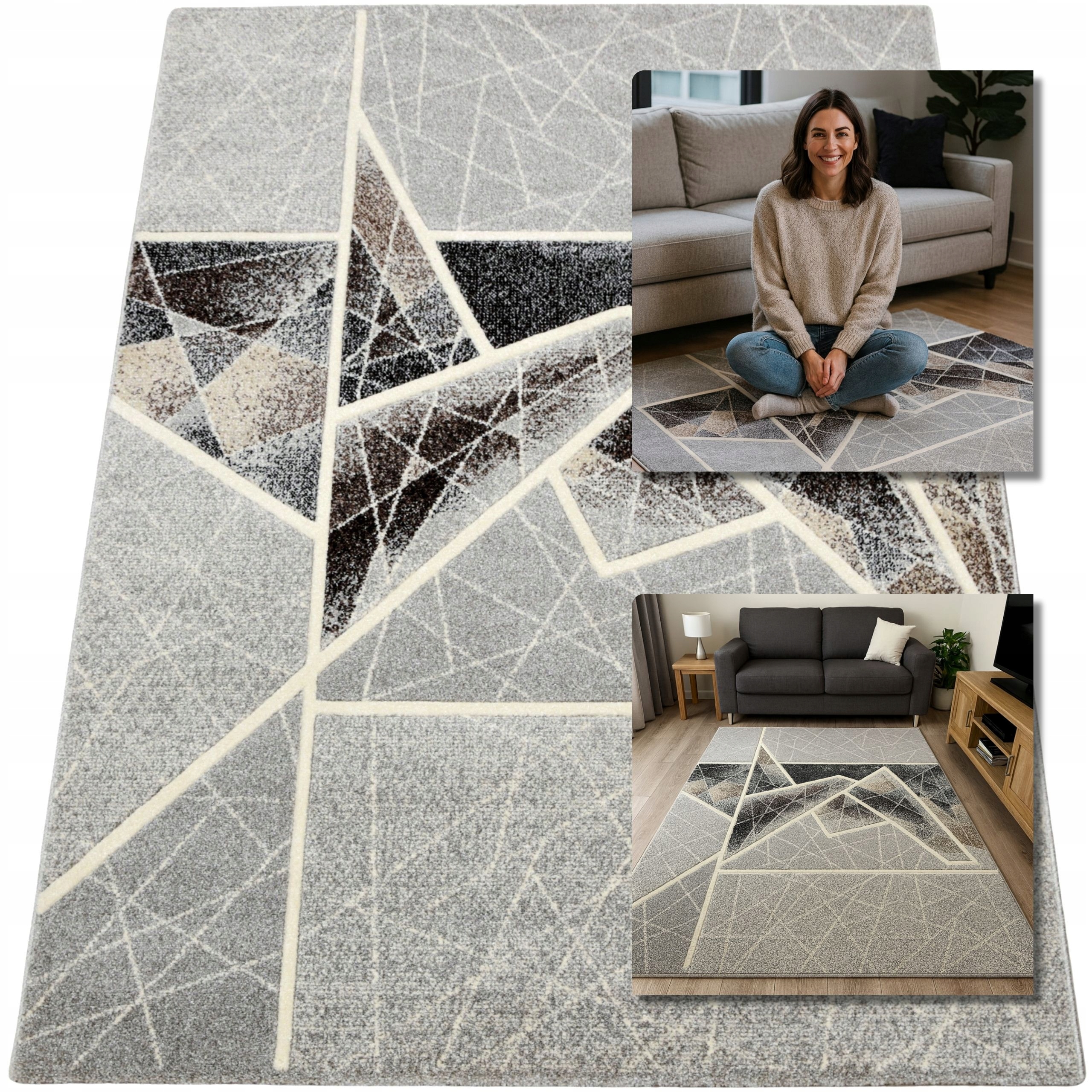 Moderní Koberec Šedý Koberec Do Obývacího Pokoje Romantic 13 mm 120x170