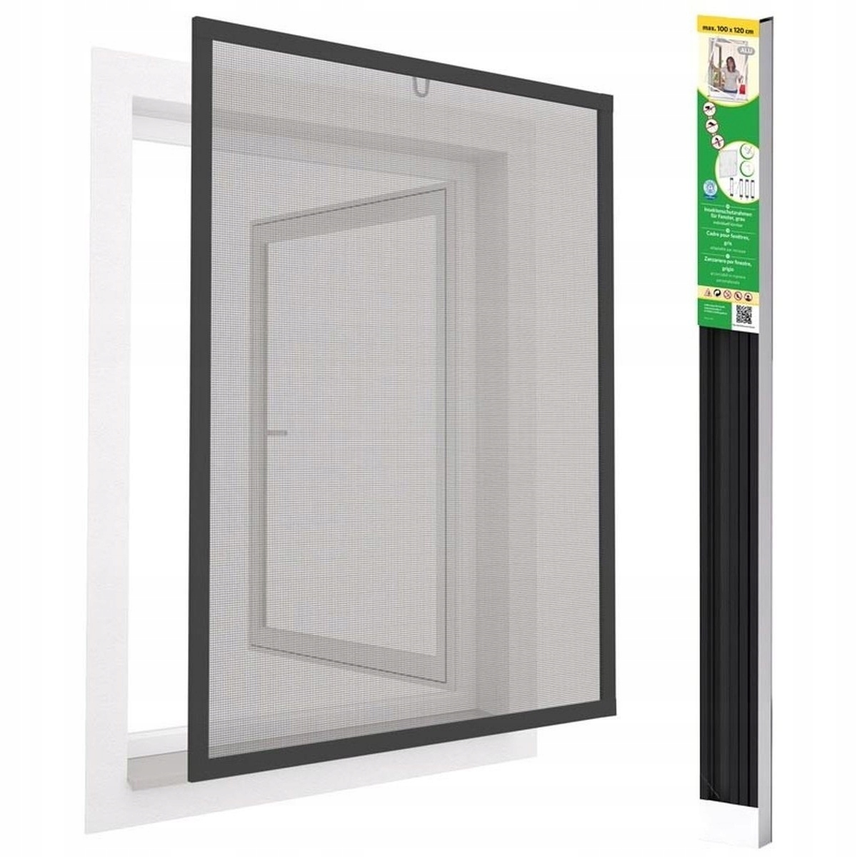 

Moskitiera Siatka na okno owady komary 100x120 Alu