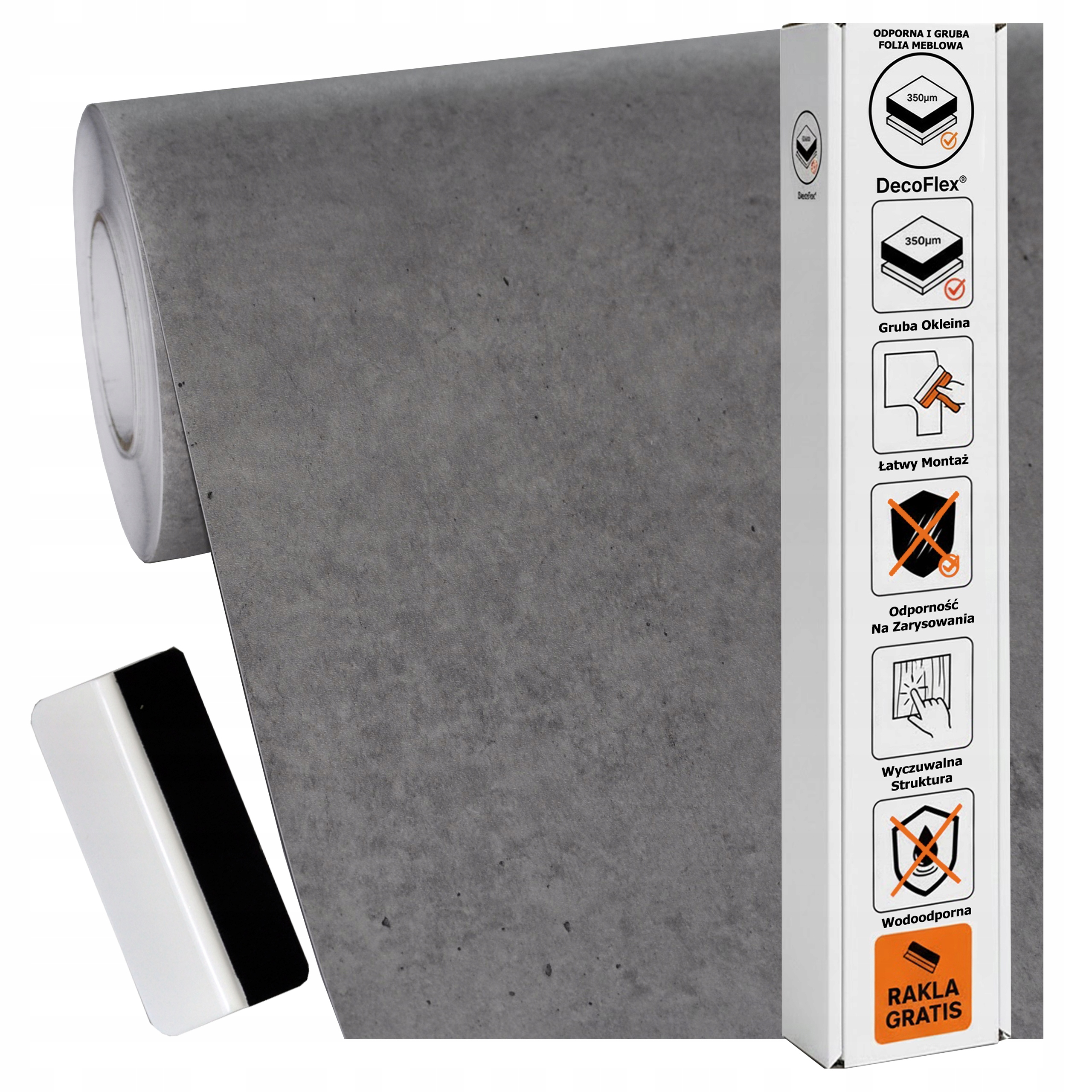 Nábytková Samolepicí dýha 60 x 400 cm Dveřní deska Silná struktura Kámen