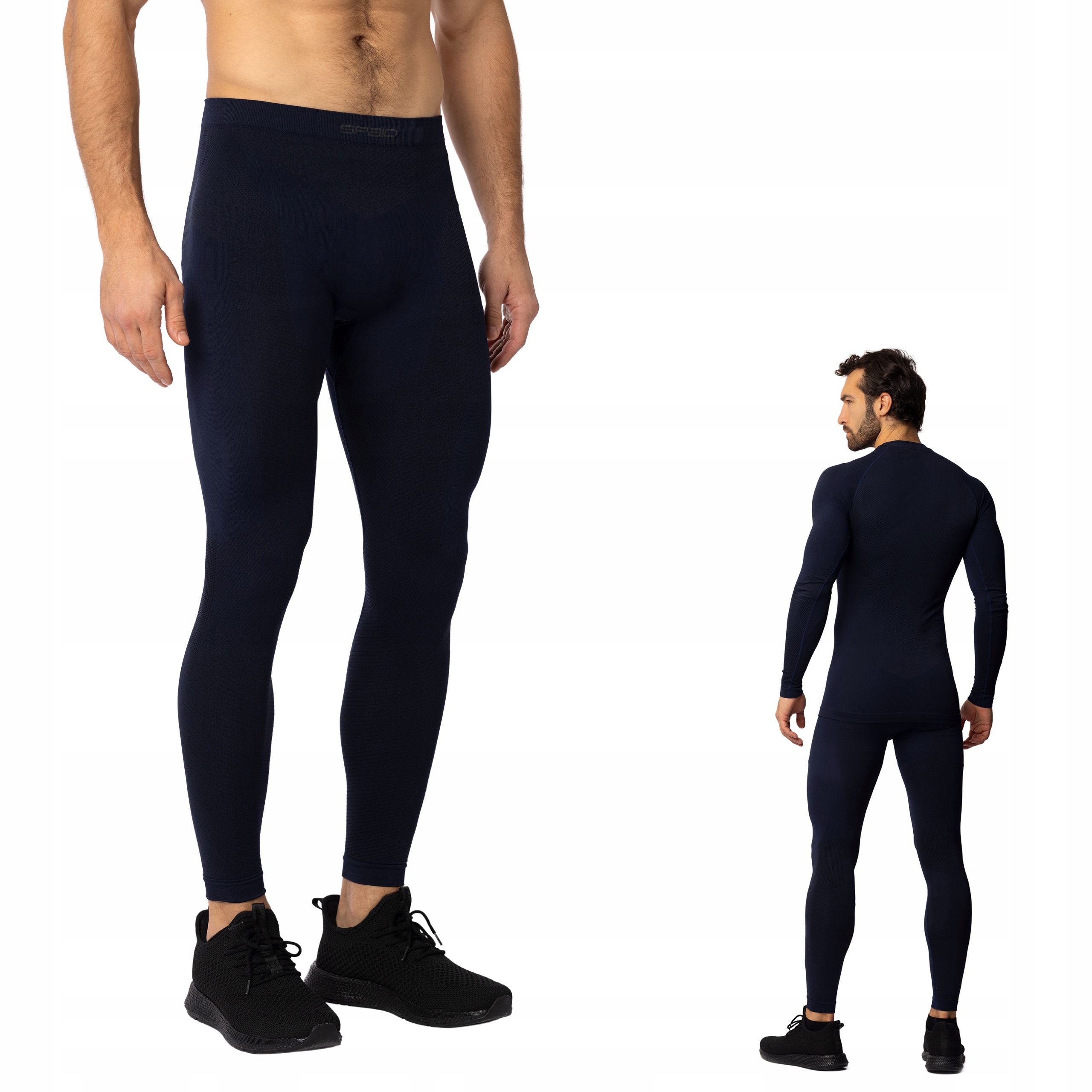 Legíny termo kalhoty Spaio Play běhání trénink motocykl tmavě modré XXL