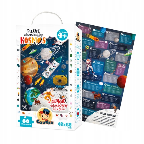 

Puzzle Obserwacyjne Kosmos Plakat CzuCzu 60 el.