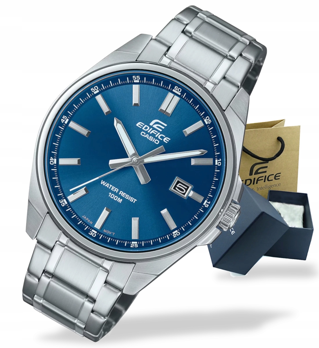 Nové klasické pánské hodinky na náramku Casio Edifice EFV-150D Gravírování