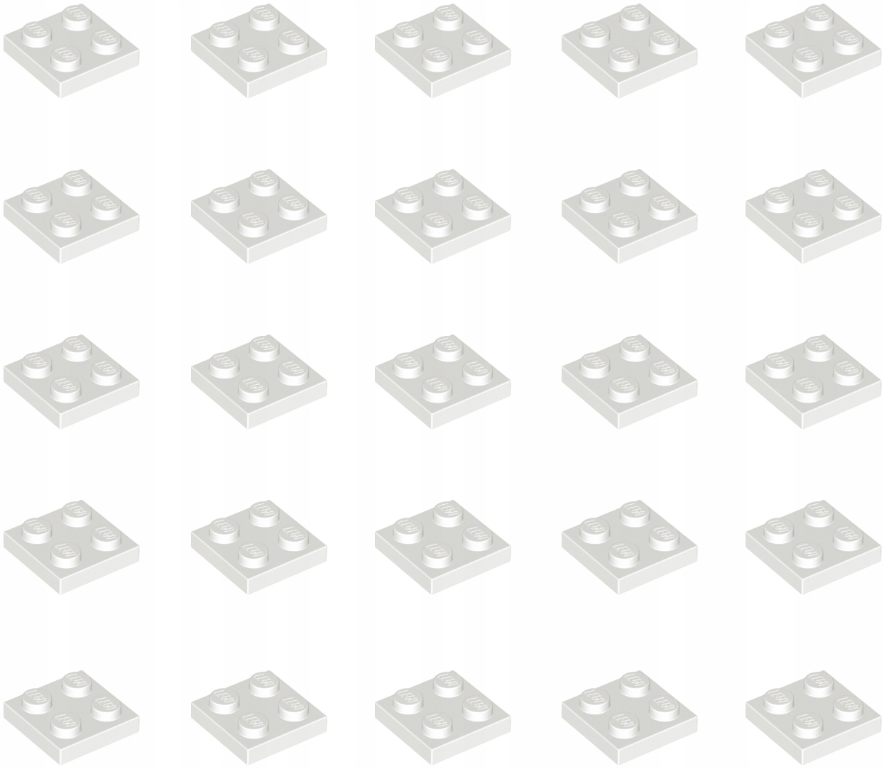 

Lego Płytka 2x2 Biały 3022 302201 25szt