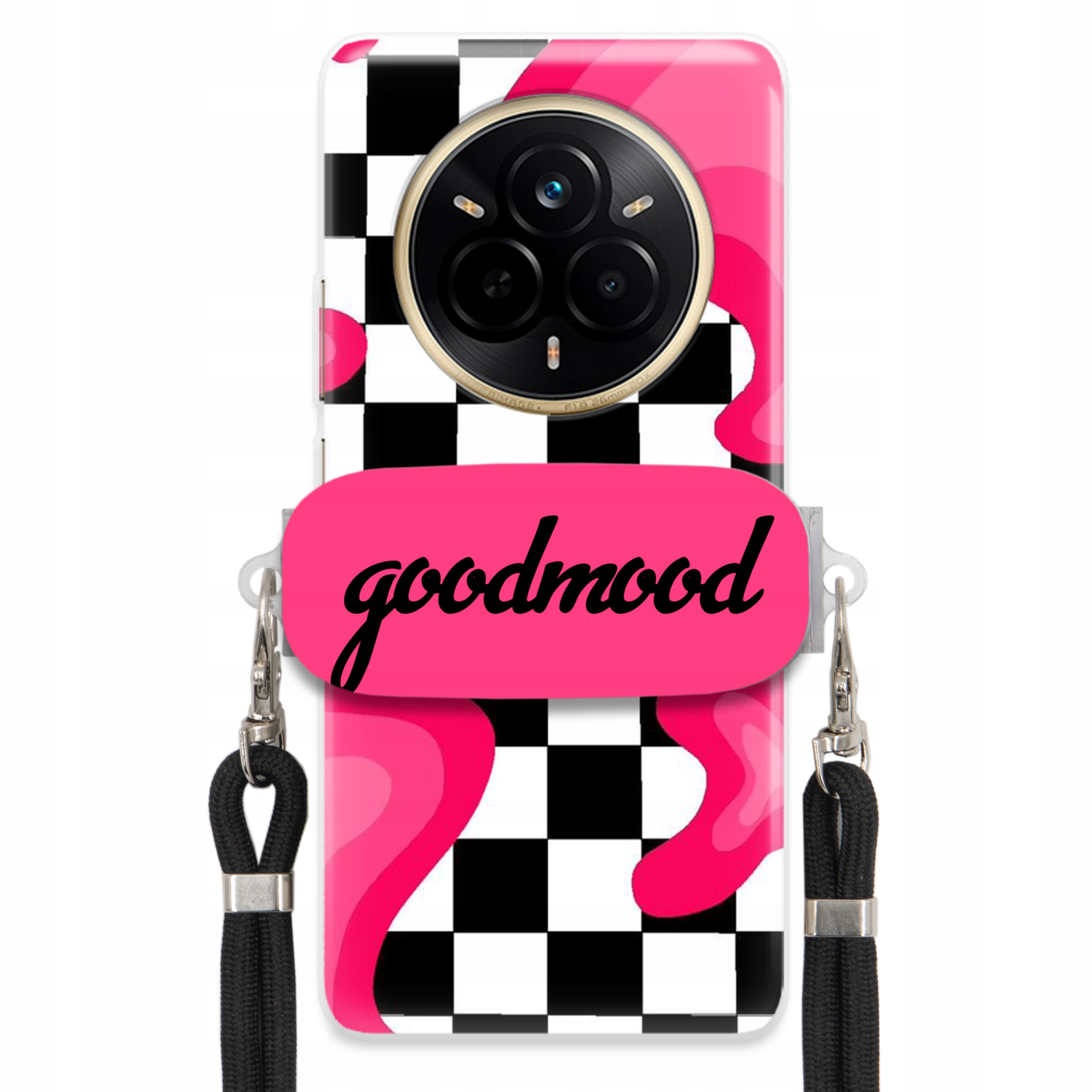 Pouzdro Pro Realme 14 Pro 5G Set Case Držák Na Vodítko Černá For Teen Splash