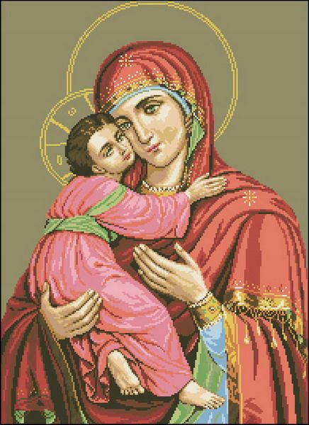 Křížková výšivka počítaná sada (kanva, mulina)