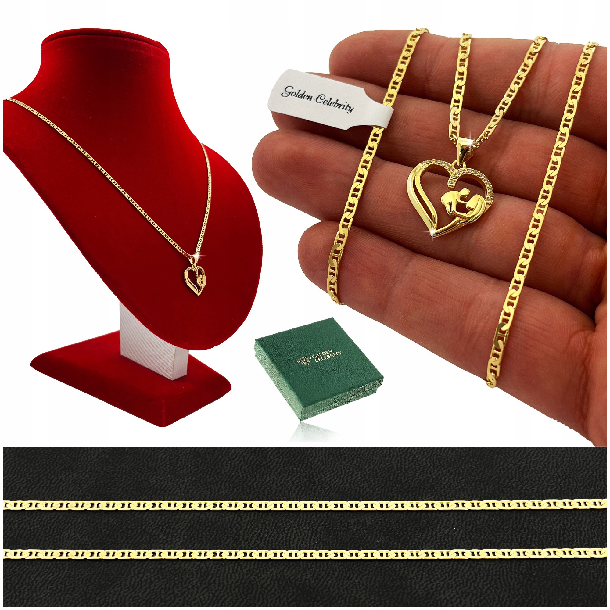 Zlatý Řetízek Srdce 925 Dárek Pro Nastávající Maminku Gucci