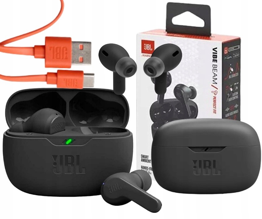 Bezdrátová Sluchátka Jbl Wave Beam Do Uší, Černá, Bluetooth