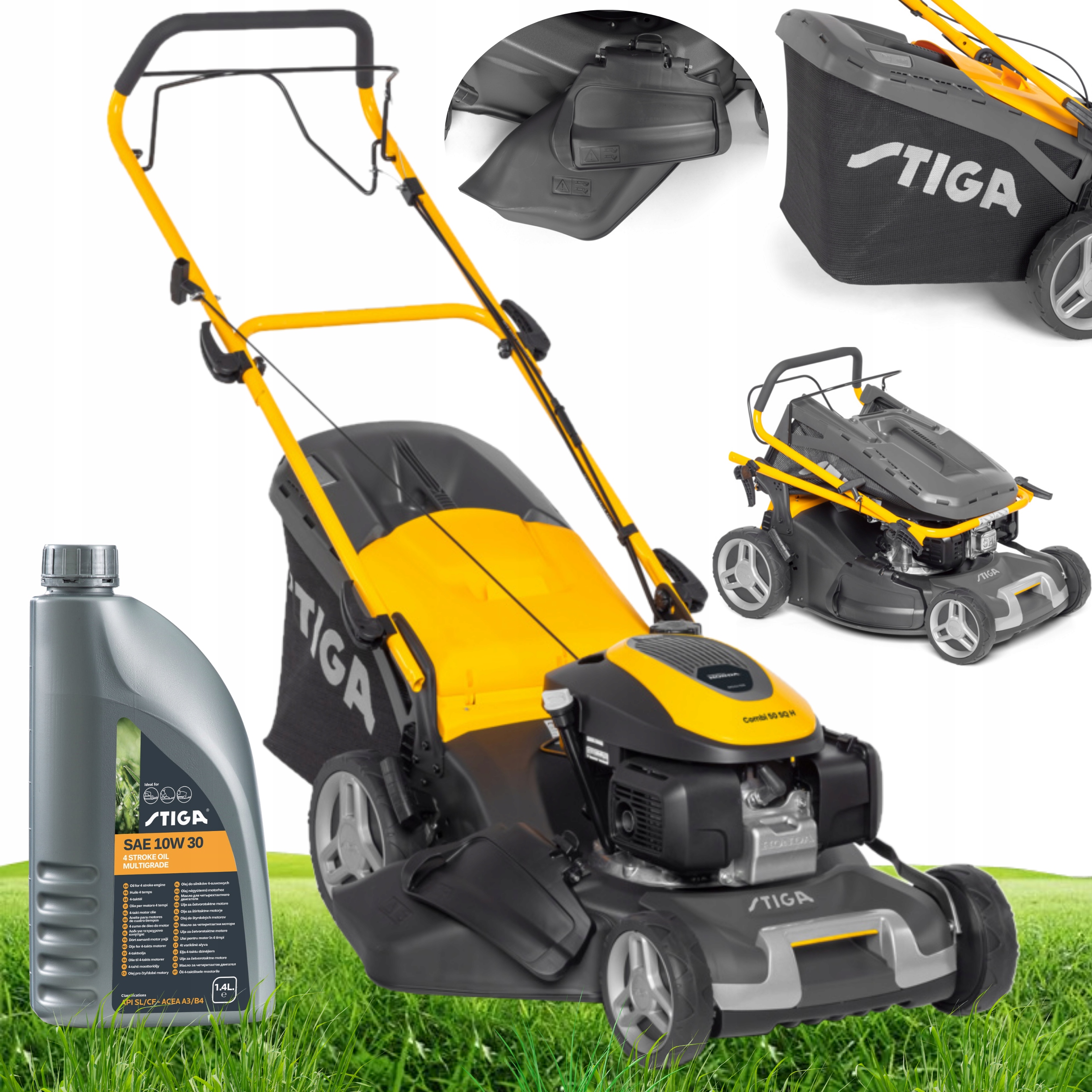 KOSIARKA SPALINOWA STIGA Z NAPĘDEM SILNIK HONDA 167cm3 KOSZ 70L SZER. 48cm