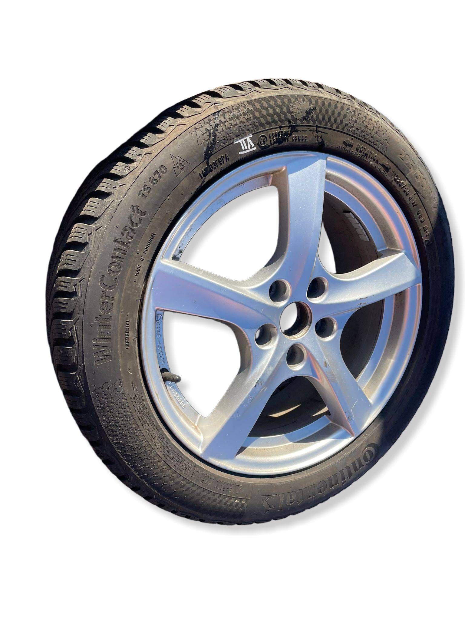 wheels disc discs aluminium tyre CONTINENTAL 225/50R17 ZIMA