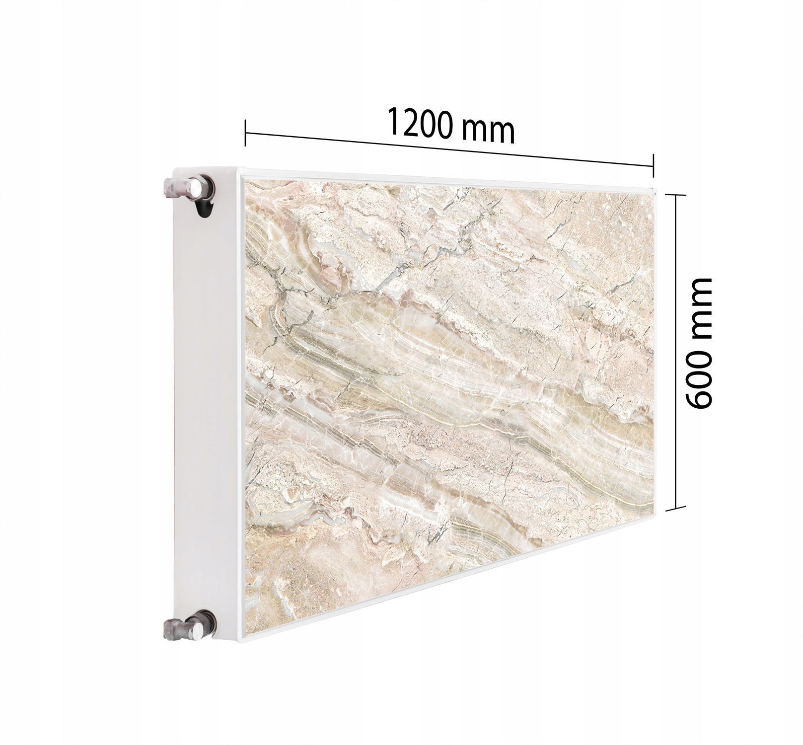 Maskovací Kryt Radiátoru 120x60 Mramorová Podložka Magnet