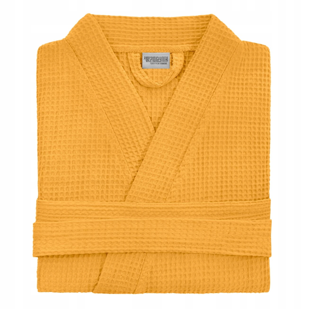 Pánský Župan Bavlněný Kimono Vafle Hořčice Xs