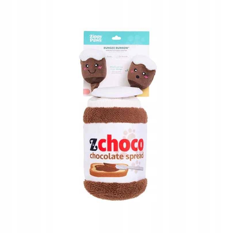 Levně ZippyPaws Bungee Burrow čokoládový krém se 2 pískátky
