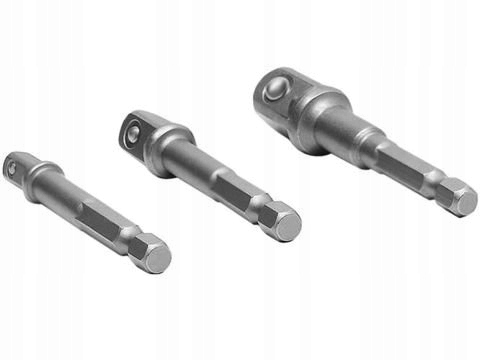 REDUKCJA ADAPTER DO NASADEK WKRĘTARKI WIERTARKI ZESTAW 3 sztuki